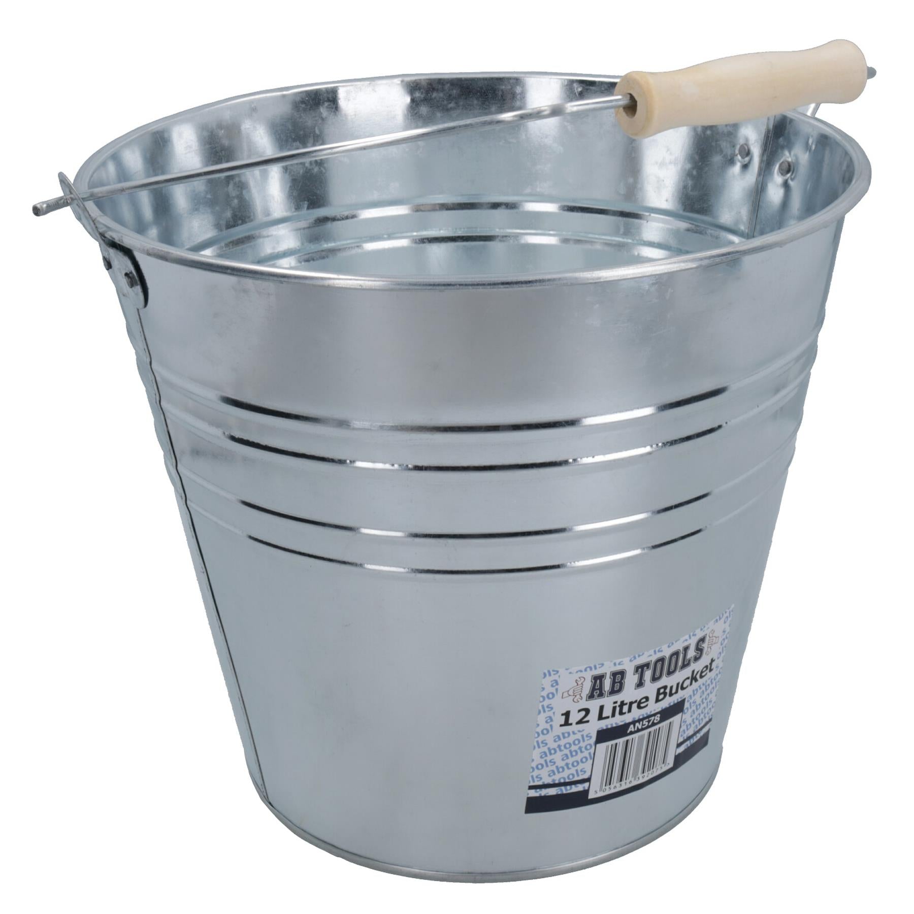 5L or 12L Galvanised Steel Metal Bucket Pail Water Coal Fire Greenhouse Garden