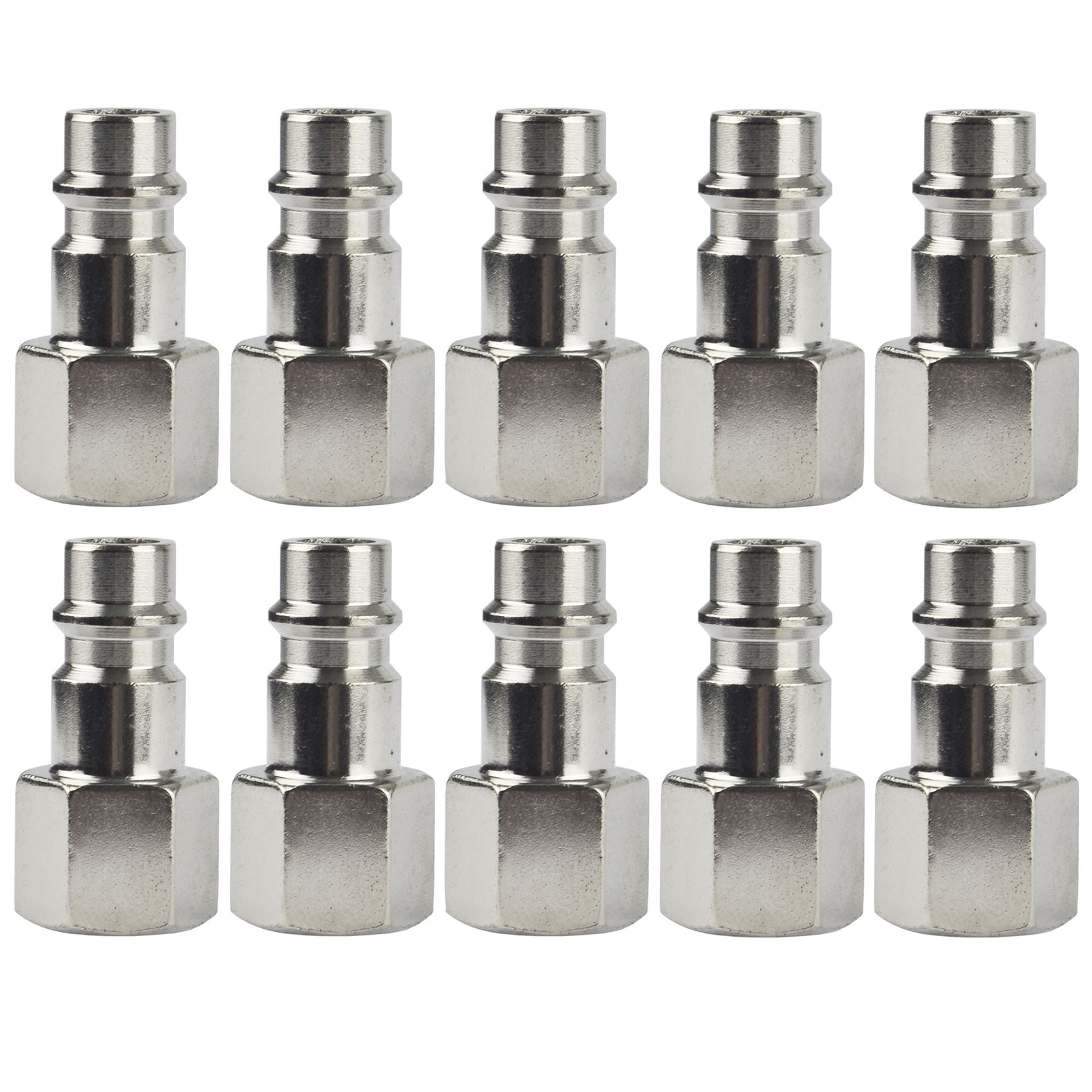 Lot de 10 raccords de tuyau d'avion Euro à dégagement rapide, filetage femelle 1/4" BSP