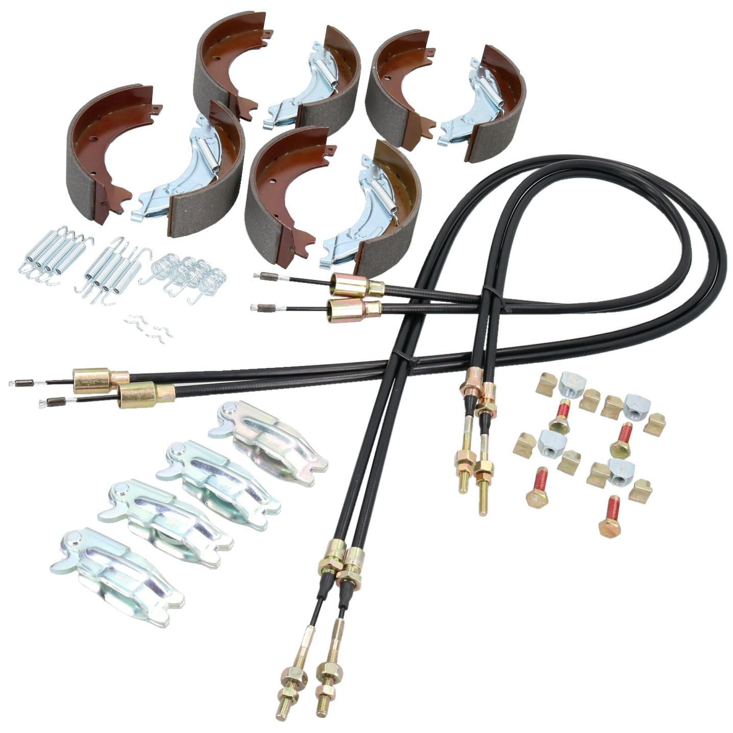 Kit complet de mâchoires et câbles de frein pour remorque à chevaux Ifor Williams HB505 et HB510 2700 kg