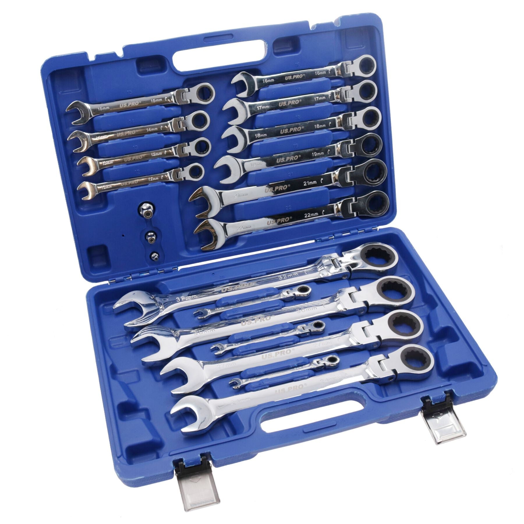 Jeu de 20 clés mixtes à cliquet à tête flexible métrique 8 mm – 32 mm