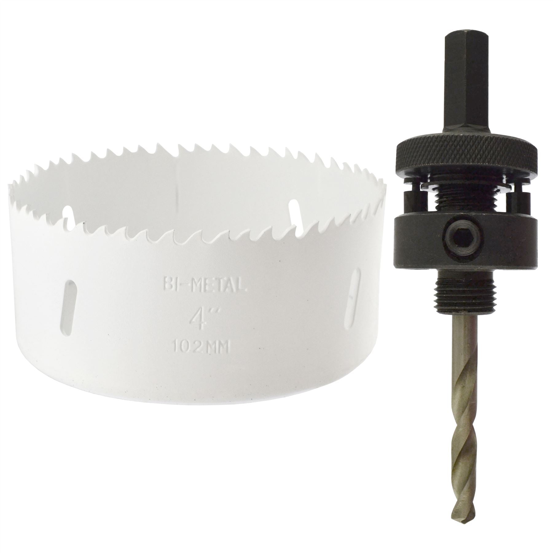 32 - 152 mm Lochsäge mit 1/2 Zoll Schaftbohrfutter, Fräser, Bimetall-Bohrer