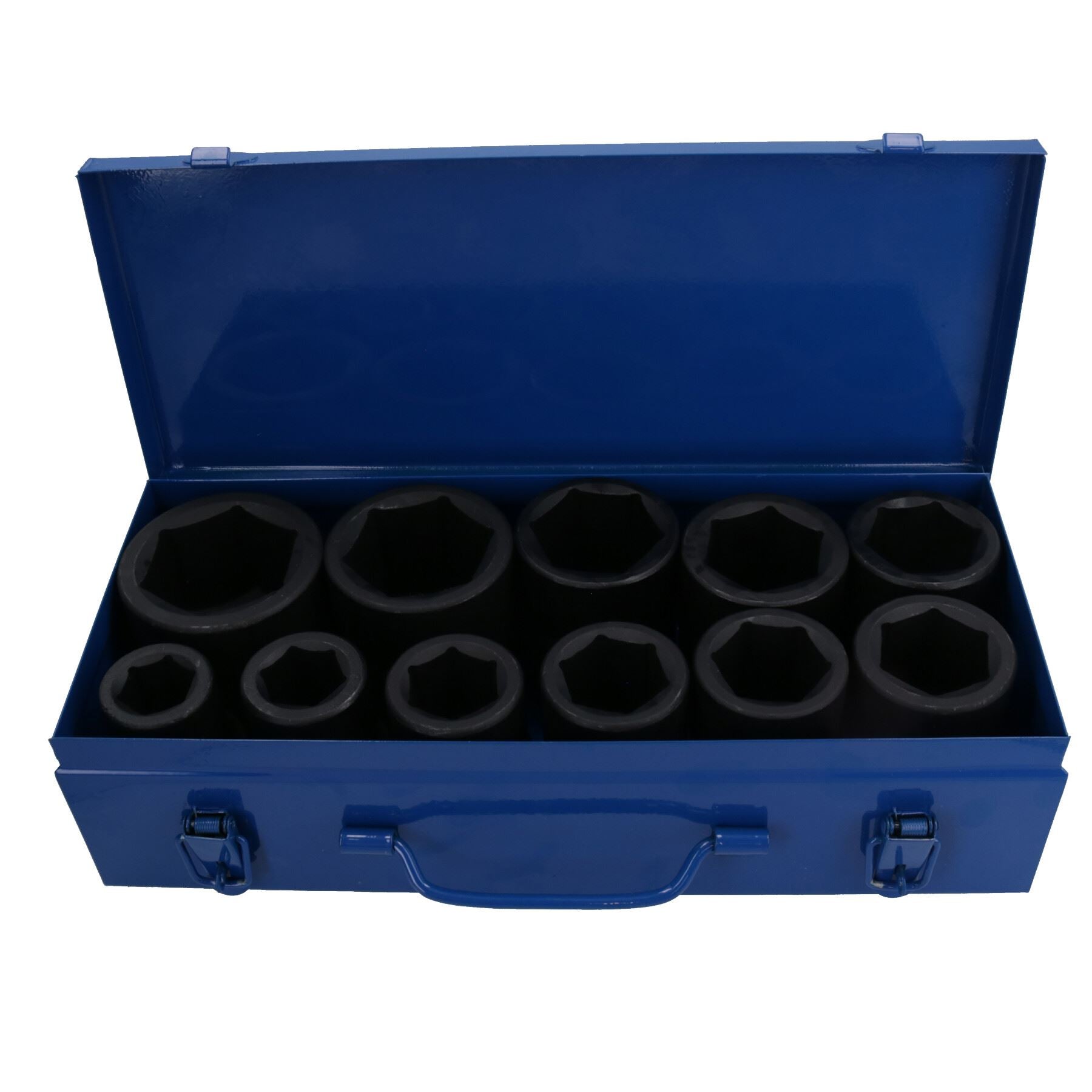 Douilles à chocs métriques profondes MM 1 po 22 mm – 50 mm 6 pans 11 pièces