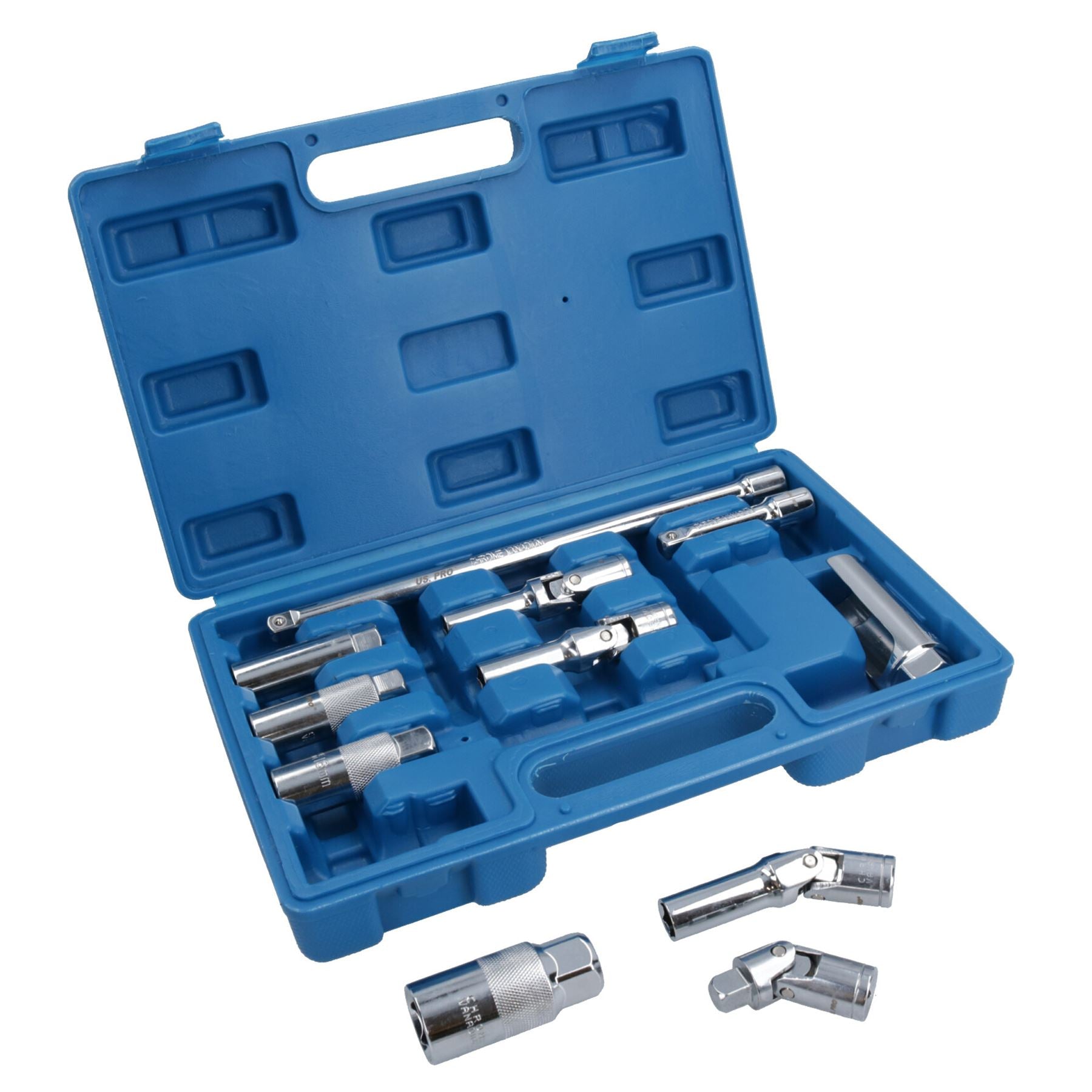 Bougie de préchauffage à entraînement métrique 3/8 po + jeu d'accessoires Douilles de capteur Bougies d'allumage 11 pièces