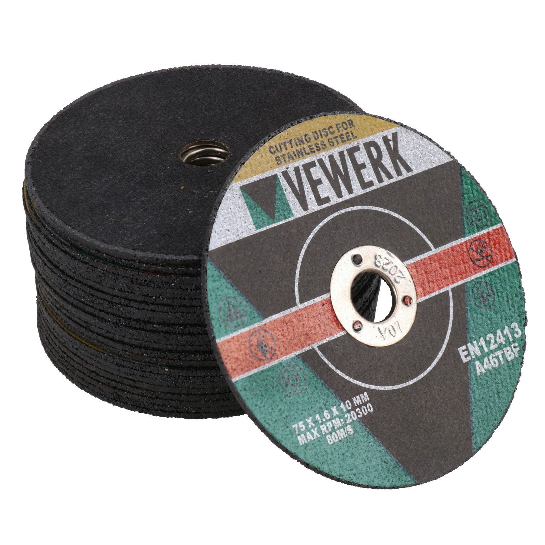 3" 75 mm Edelstahl-Schleifscheiben für Druckluft-Abschneidewerkzeug 1,6 mm