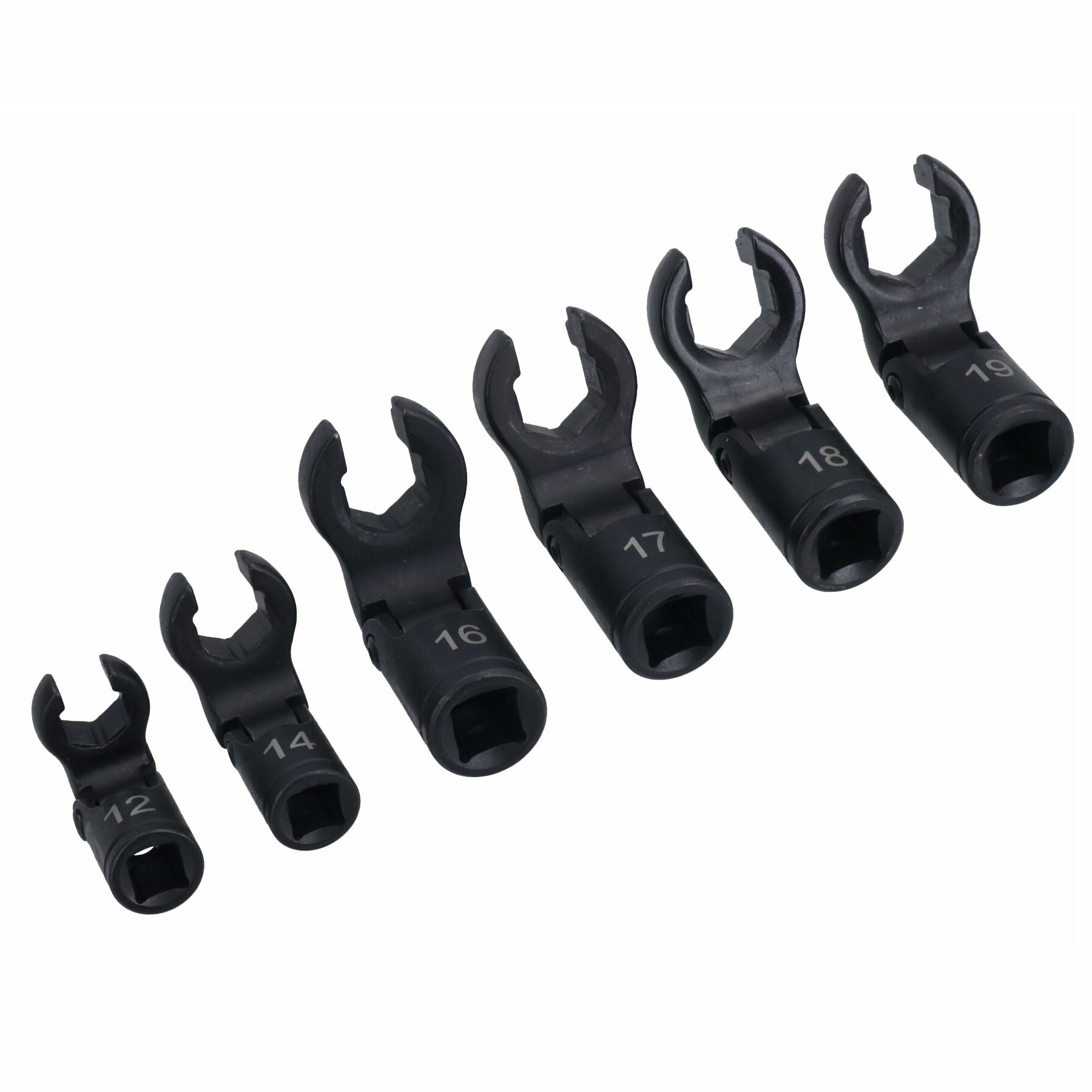 Clé à chocs pivotante à tête flexible métrique à entraînement de 3/8 po 12 à 19 mm 6 pièces