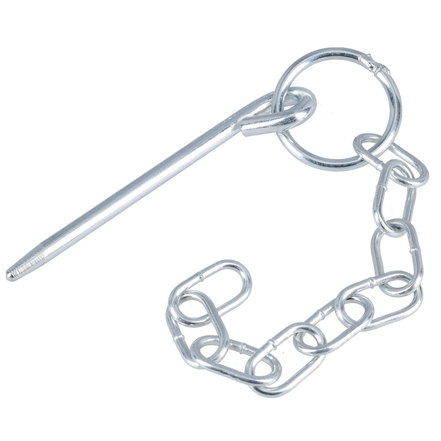 Runder Splintbolzen und Kette, 6 mm x 114 mm, für Anhänger-Kipper-Heckklappe