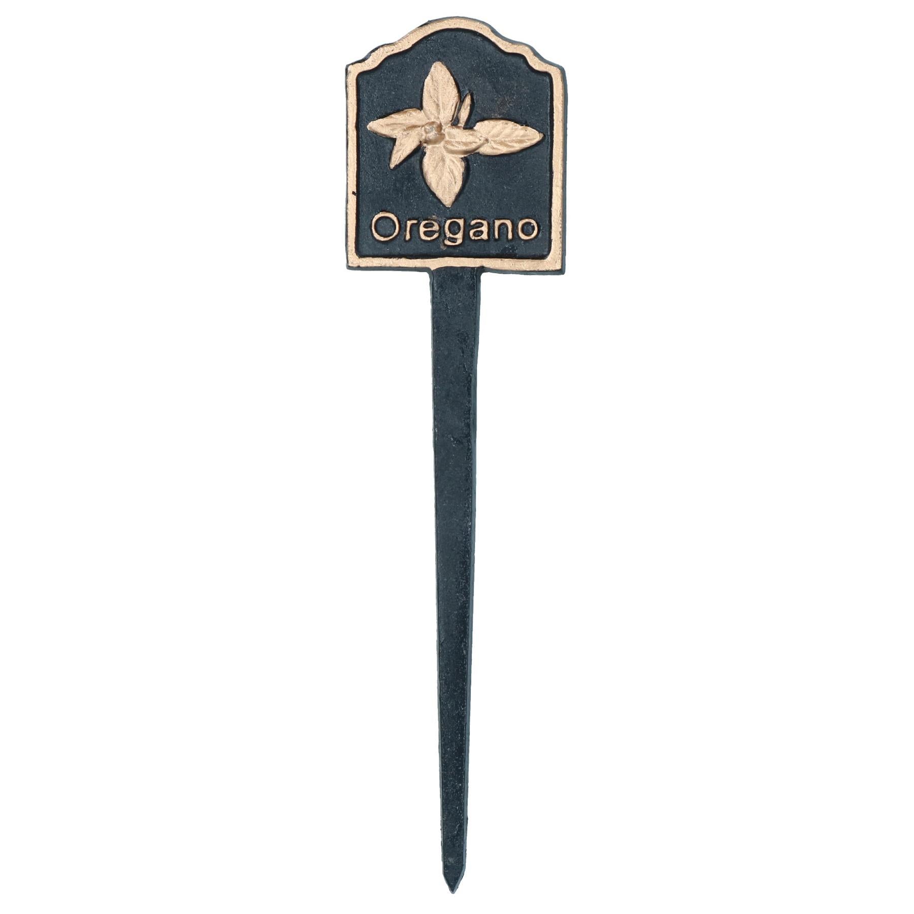 Herbs Sign Marker Label Cast Iron Plant Plaque Garden Yard Allotment 6pc