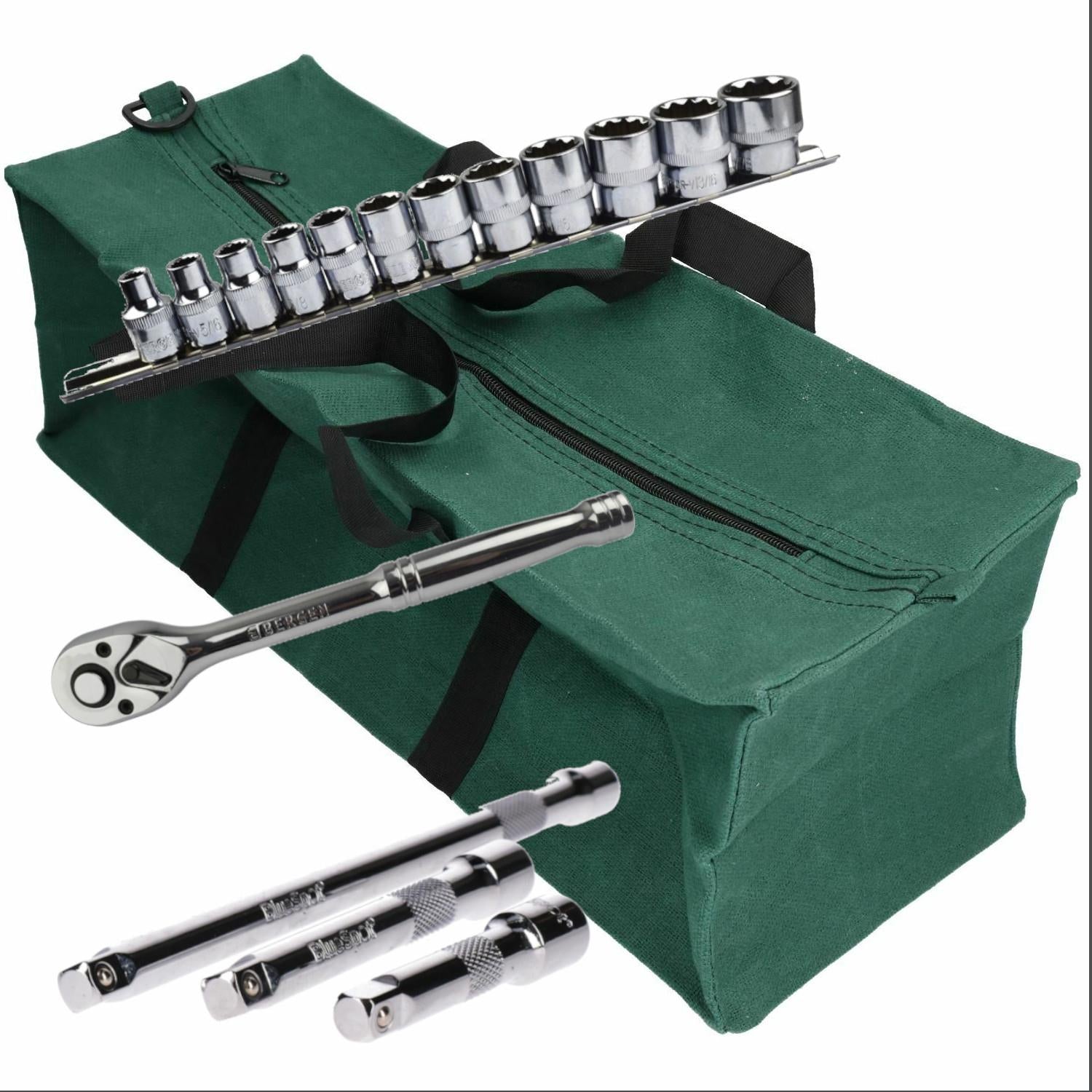 Imperial AF Steckschlüsselsatz SAE Zoll Steckschlüssel Verlängerungen Ratschen 1/4"dr 3/8"dr 1/2"dr Werkzeugtasche