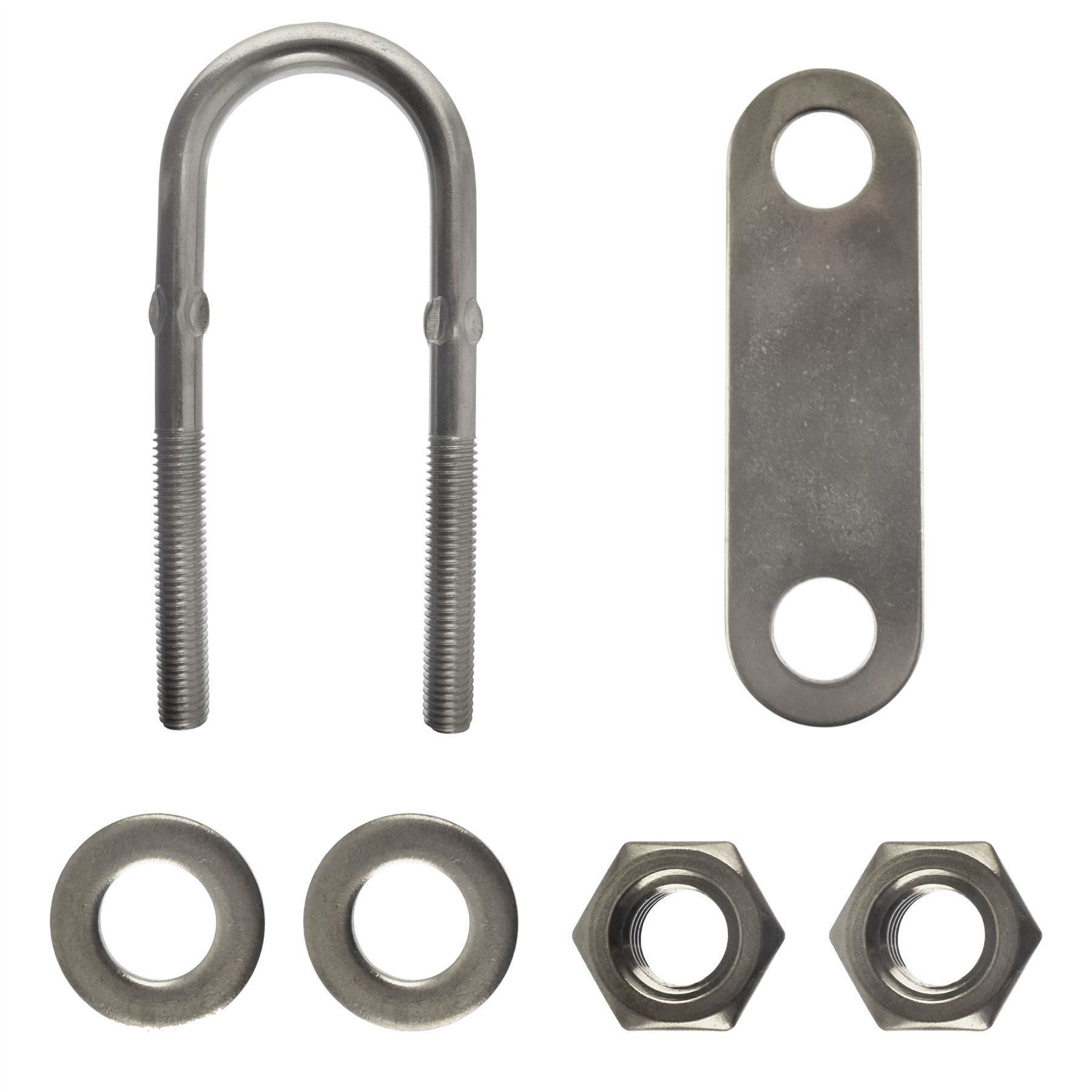 Boulons en U / Boulons en N M10 40 mm x 122 mm en acier inoxydable de qualité marine pour remorque de bateau