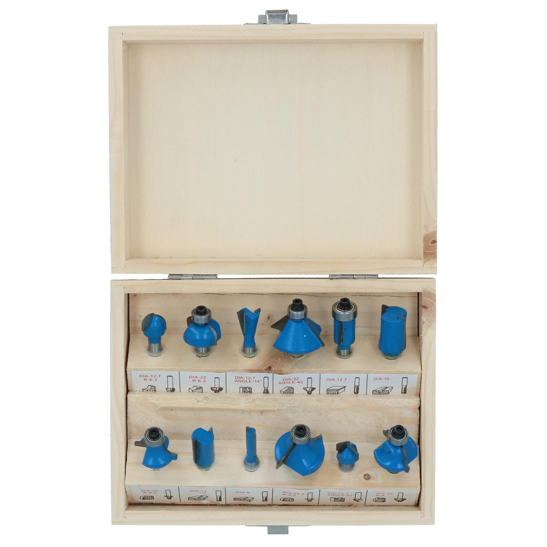 12-teiliges Fräser-Set mit Hartmetallspitze, 1/4 Zoll Schaft, Fräser für Laminat TE534
