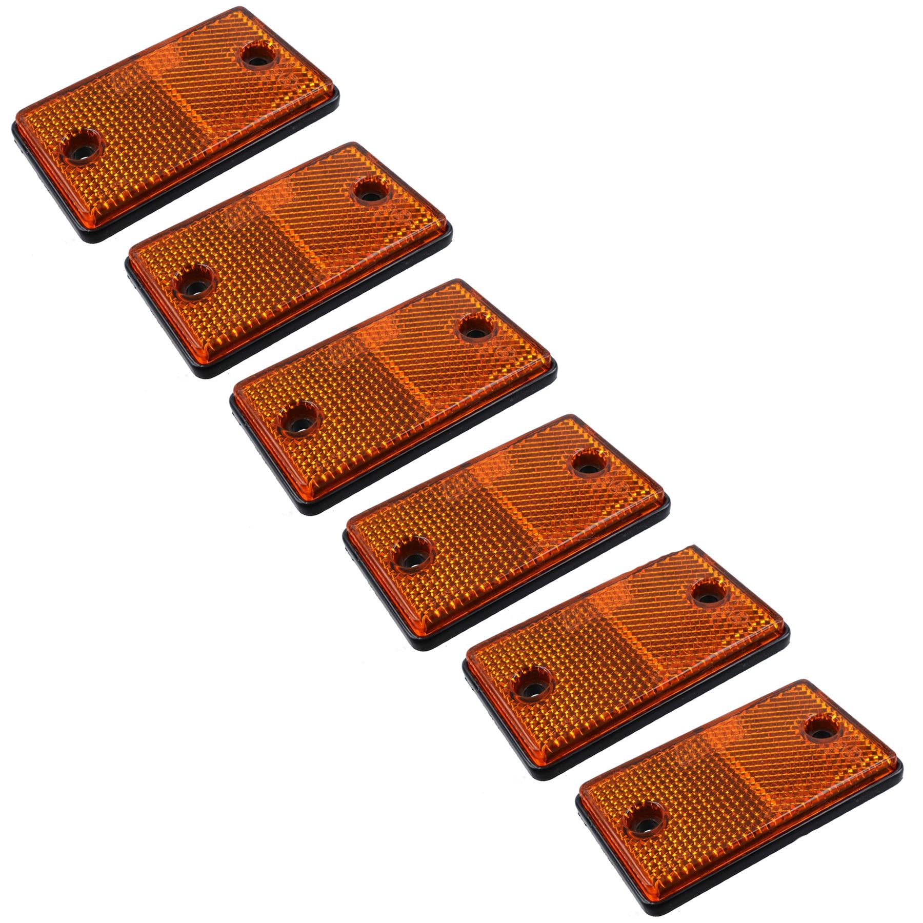 Réflecteurs rectangulaires orange ambrés pour remorques de poteaux de clôture de portail d'allée