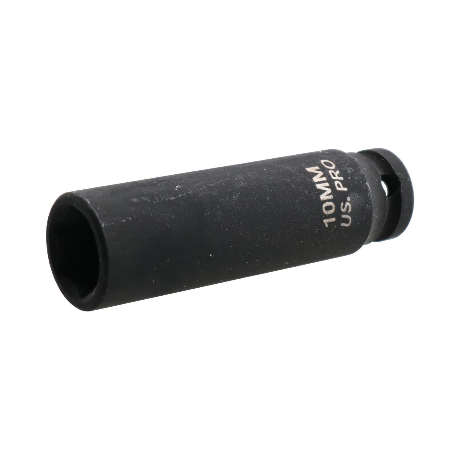 1/4" Antrieb, tiefe metrische Schlagnüsse, 6-seitig, 14-tlg., 4 mm – 15 mm, US Pro Tools
