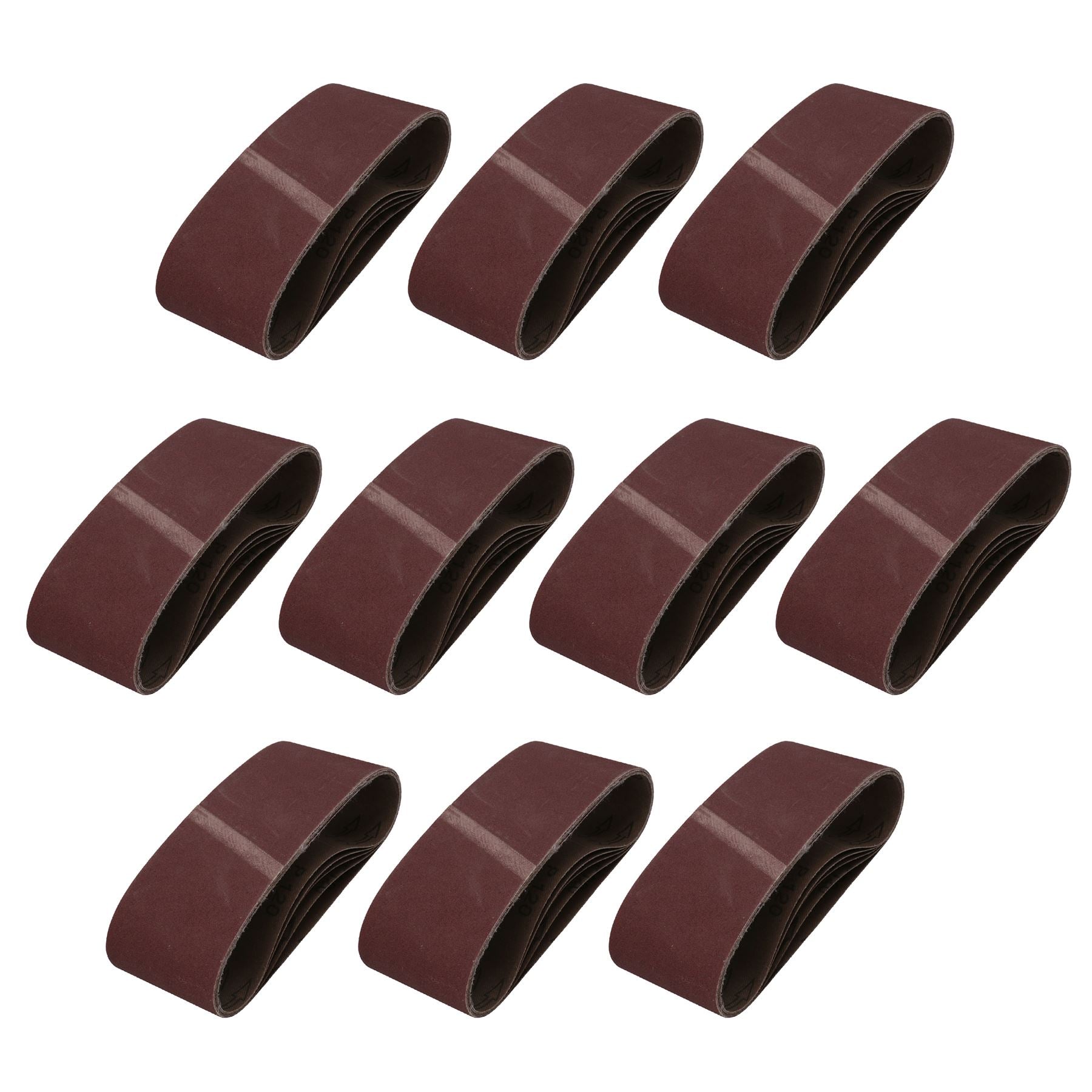 Disques abrasifs pour ponceuse à bande, grain mixte 40, 60, 80, 120, 75 mm x 457 mm