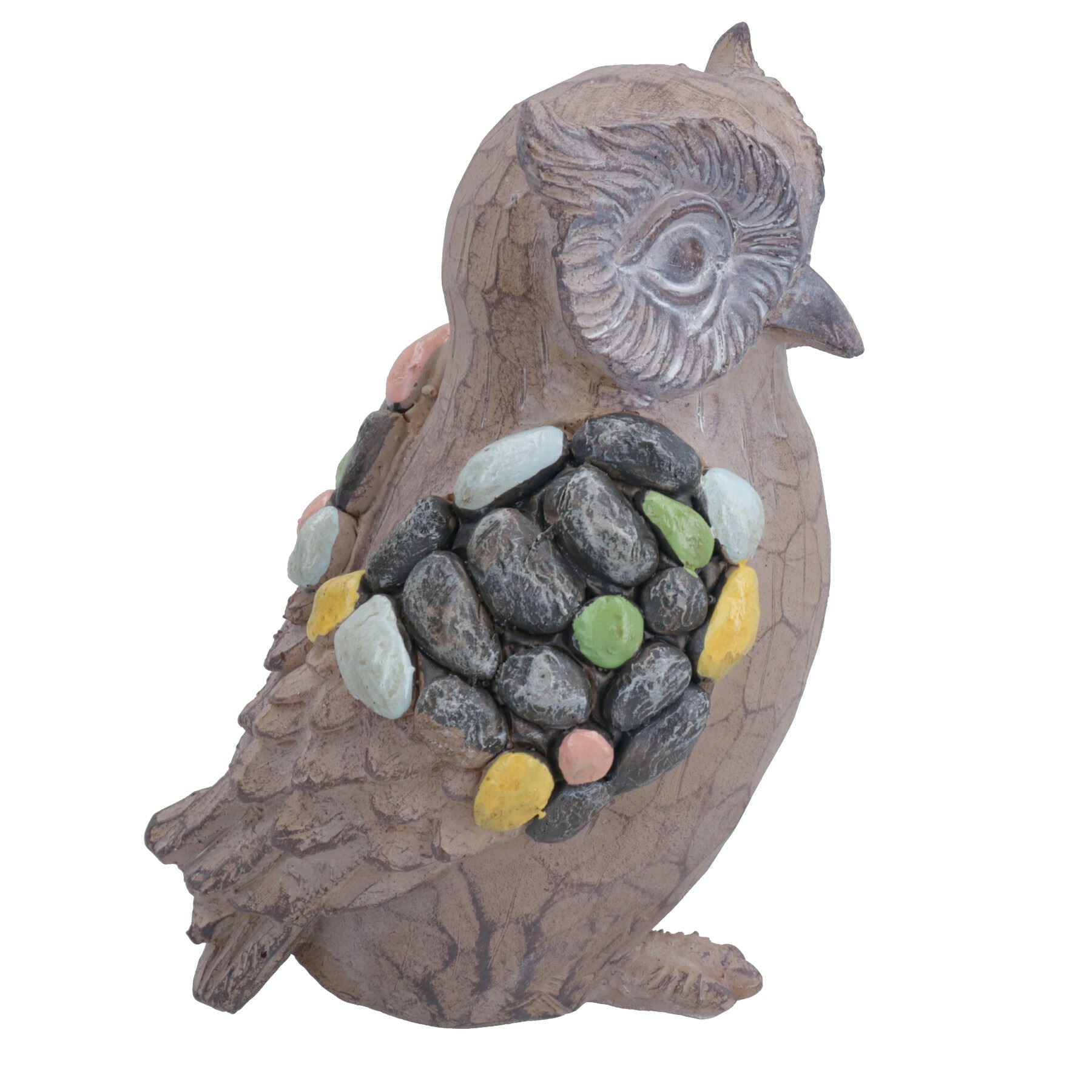Eule Harz Skulptur Statue Haus Garten Ornament Figurine Tier Vogel Harz