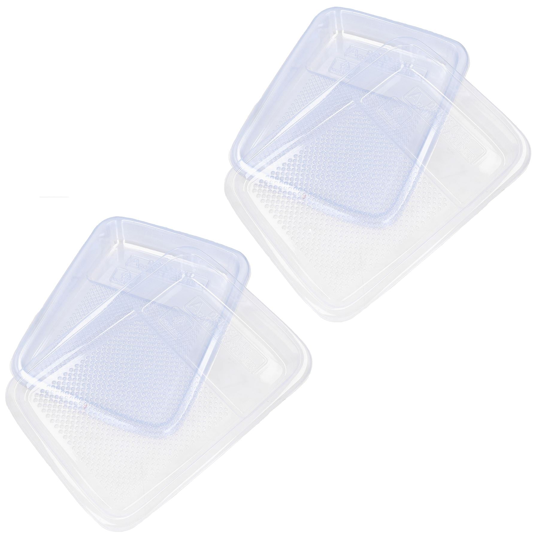 Doublures de plateaux à rouleaux jetables en plastique transparent pour plateaux à rouleaux de 230 mm / 9 po