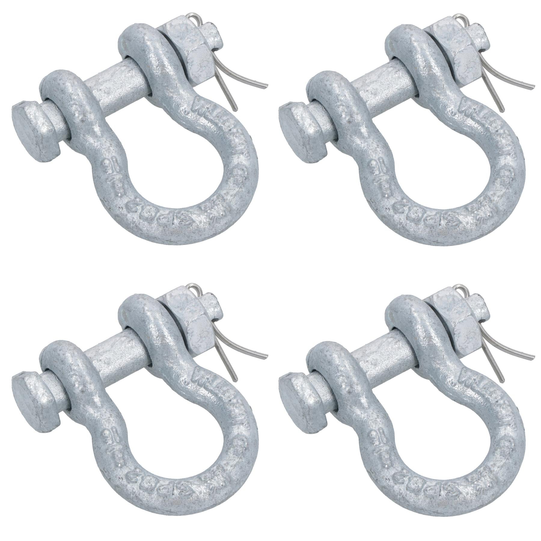 Galvanised Bow Shackle Safety Pin 5/16in (8mm) 0.75T to US Fed Spec