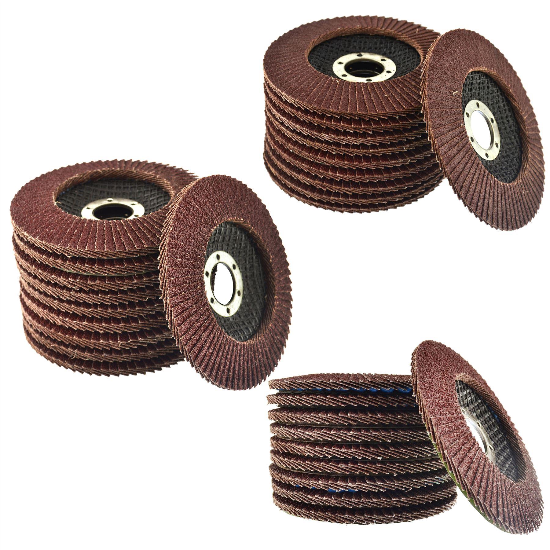 Fächerscheiben 40, 60 und 80 Körnung Winkelschleifer 4,5" 115 mm Flachschleifen Schleifen