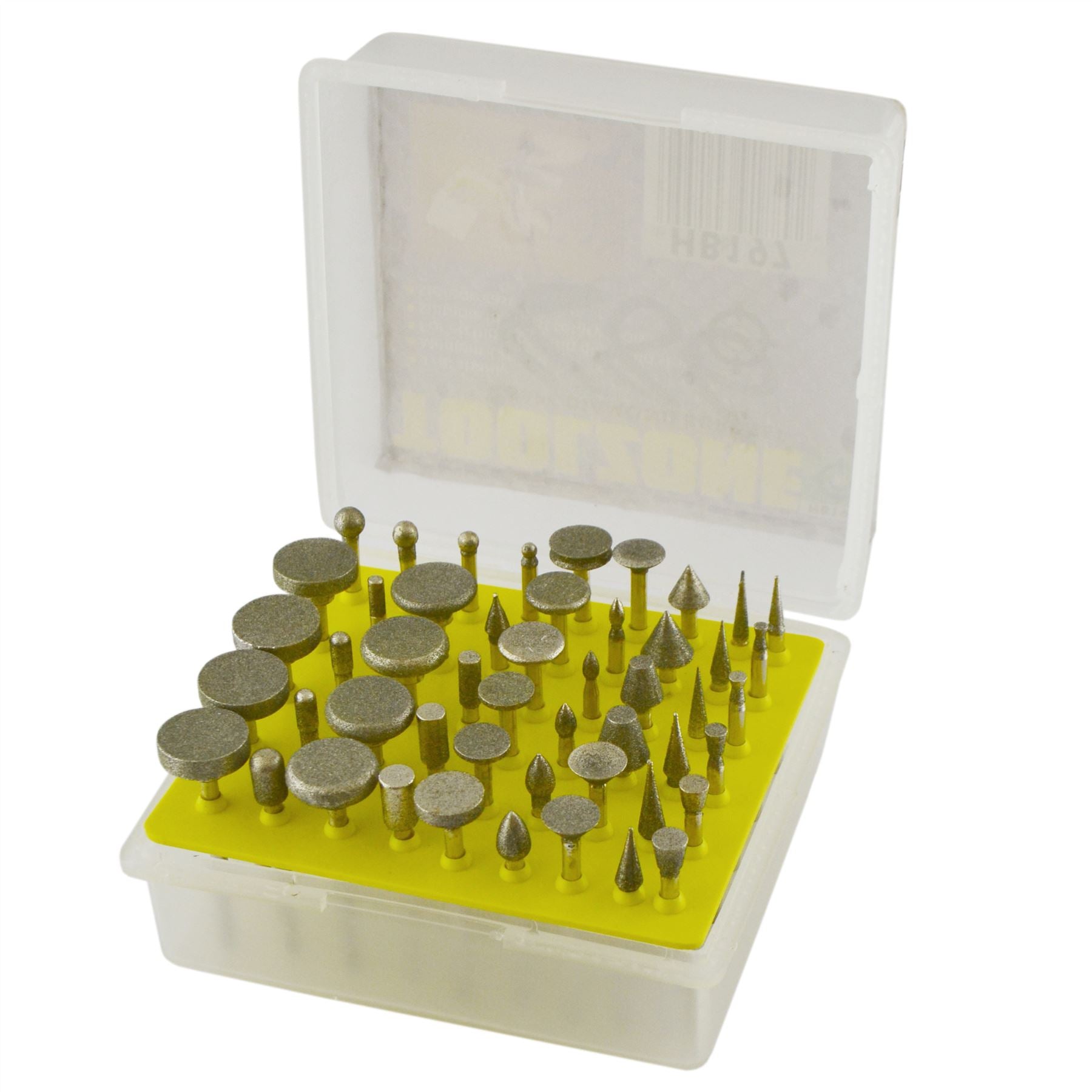 50-teiliges Diamant-Fräser-Set, Körnung 120, zum Schnitzen, Gravieren, Rotationsätzung, 1/8 Zoll Schaft, TE886