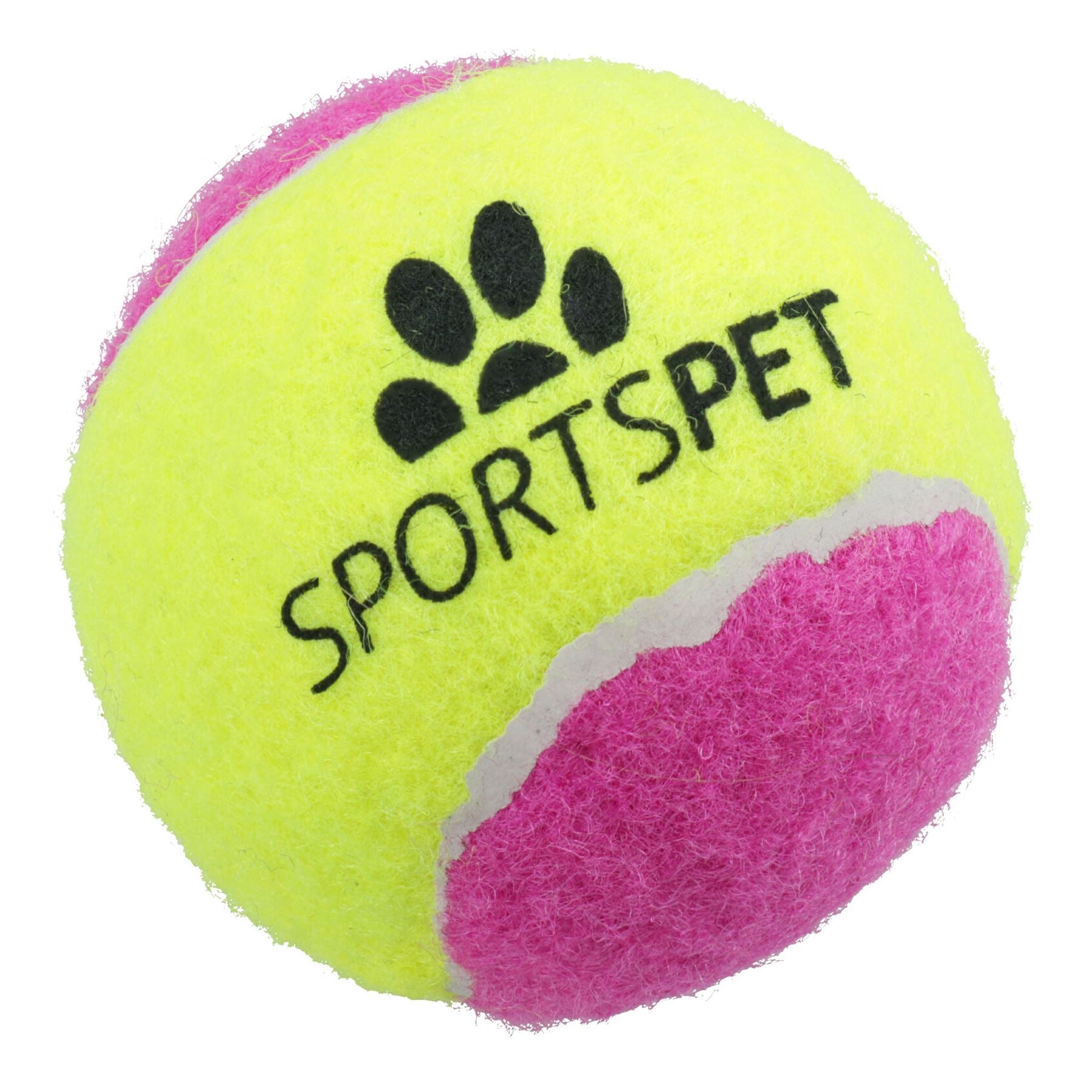 1 balle de tennis couinante de taille moyenne pour chiot - 6,5 cm - Couleurs assorties