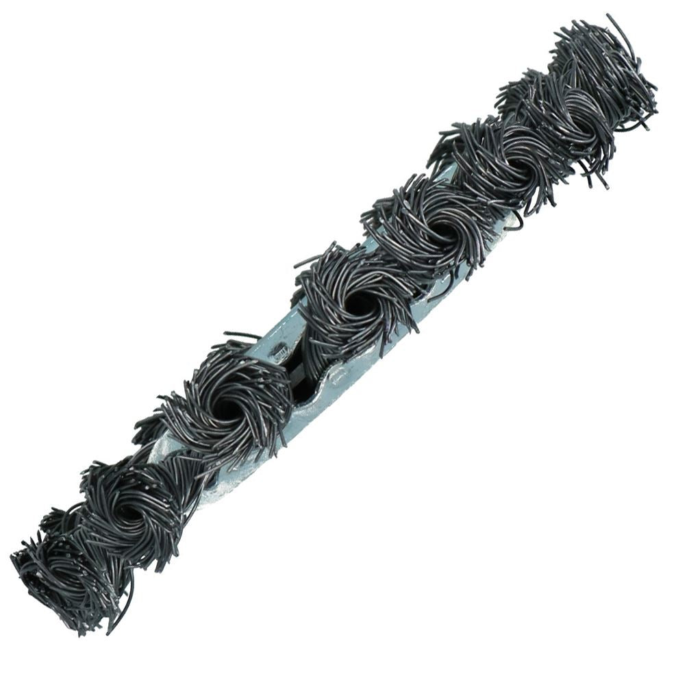 Brosse métallique plate torsadée de 115 mm pour enlever la rouille et la peinture Meuleuses d'angle 4,1/2 Alésage de 22,2 mm