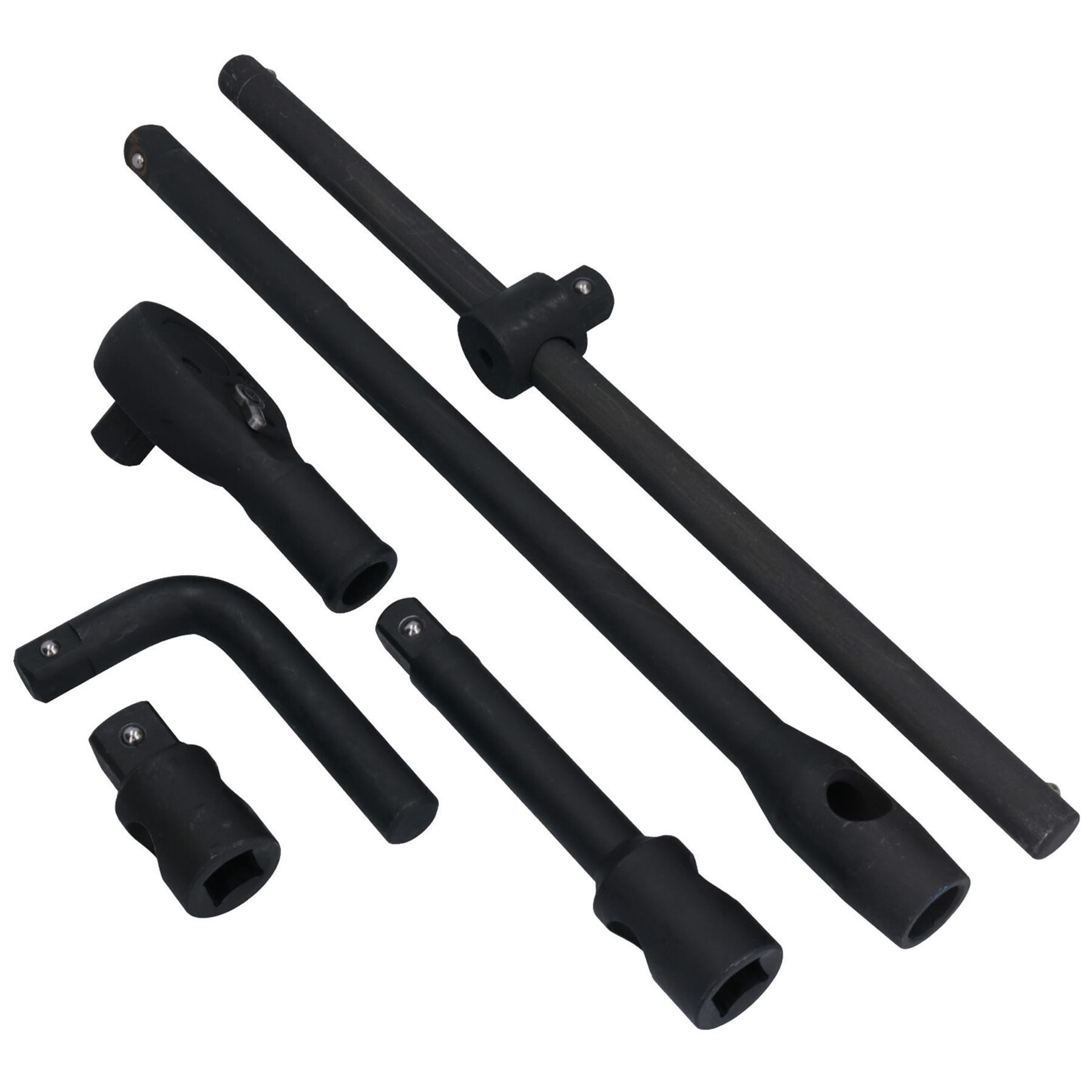 Jeu de douilles à chocs métriques à entraînement 3/4 po + 1 po 21 mm – 65 mm avec cliquet 26 pièces