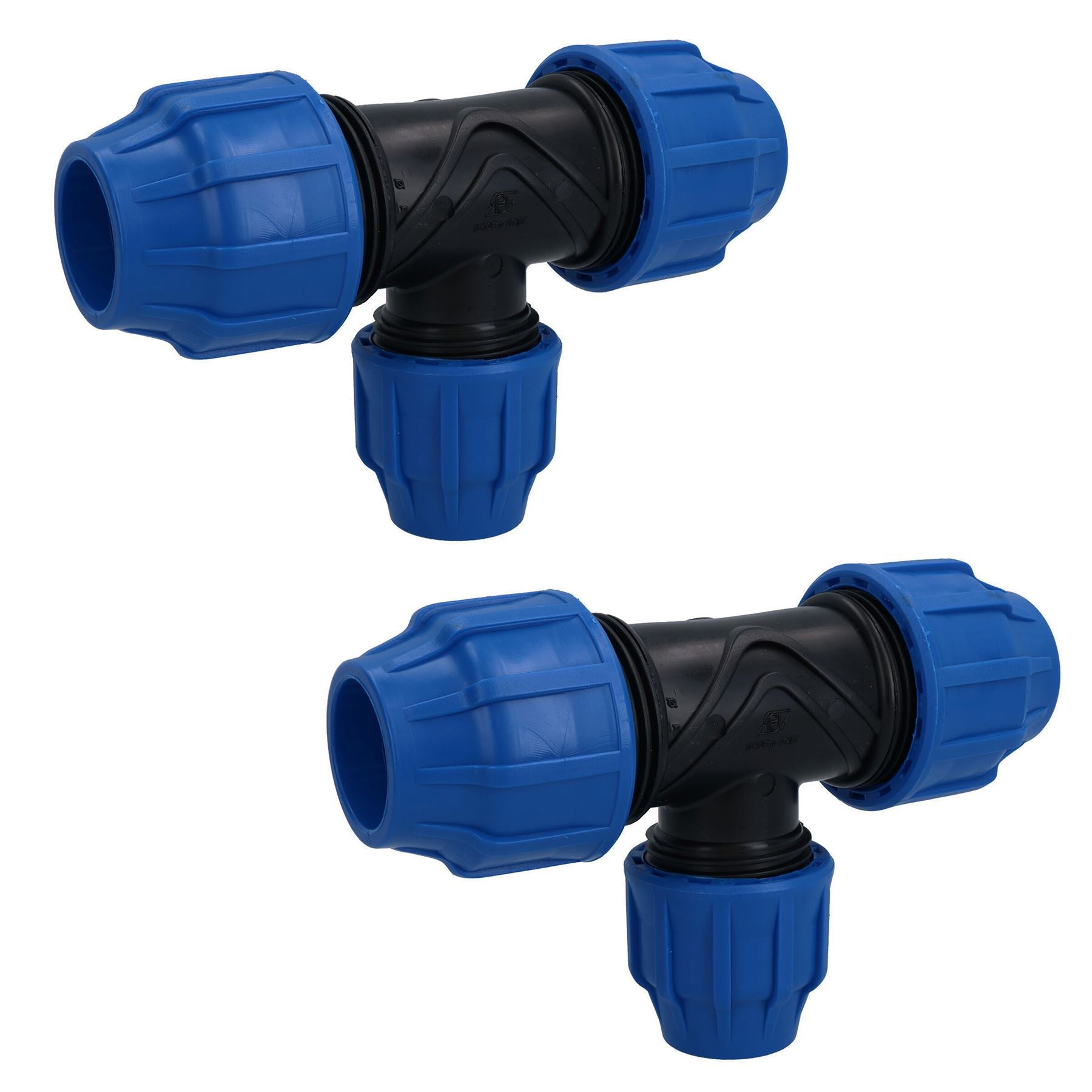 Raccord de tuyau d'eau en PEMD Raccord de raccord en T 20 mm x 20 mm x 20 mm