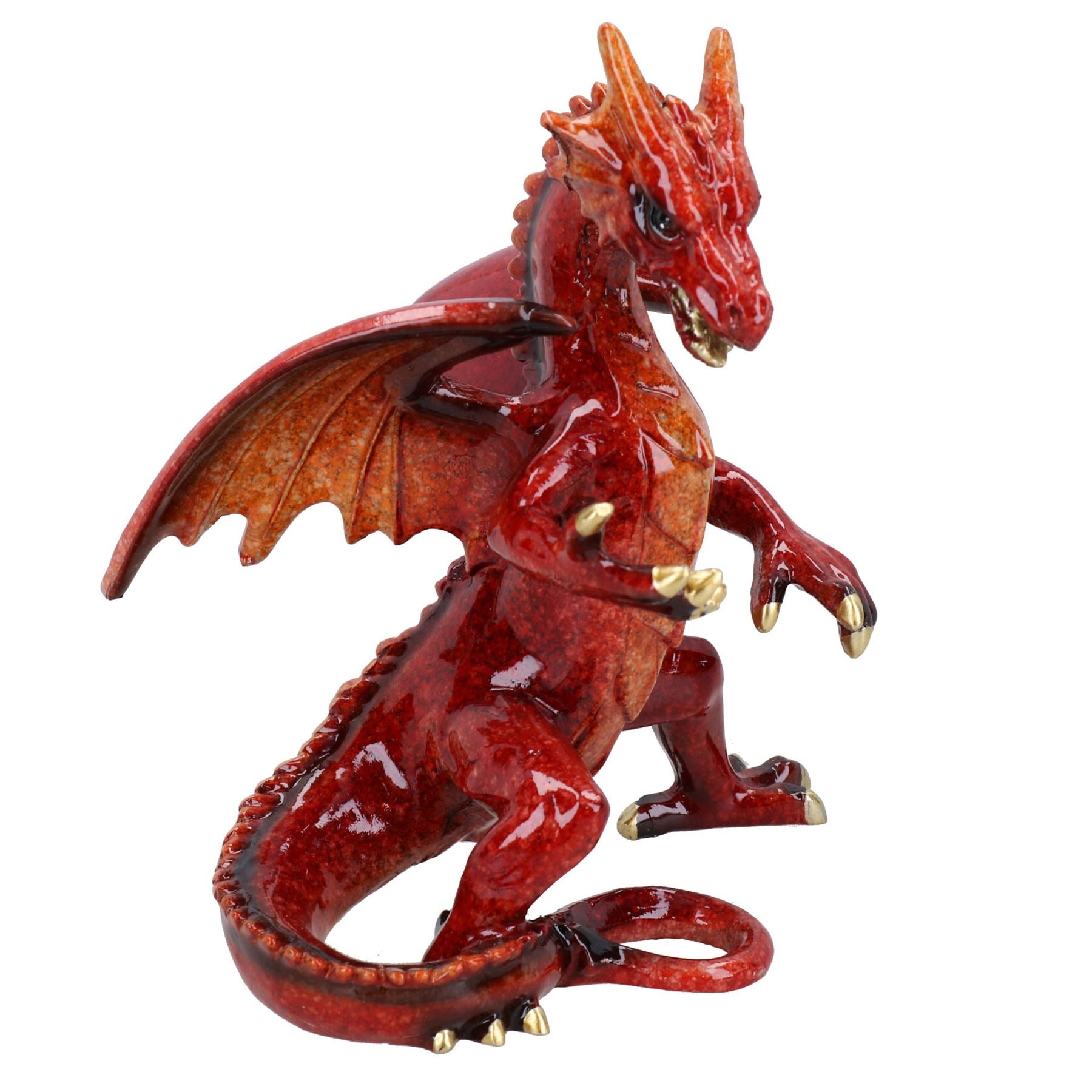 Stehender Drache, Kunstharz, Fantasie-Skulptur, Statue, Heimdekoration, Figur