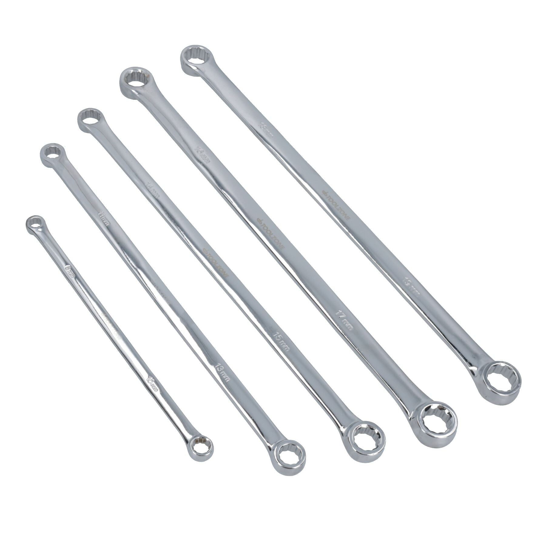 5 stück Metric Extra Lange Doppel Ring Schlüssel Luftfahrt Schraubenschlüssel 8mm-19mm TE528