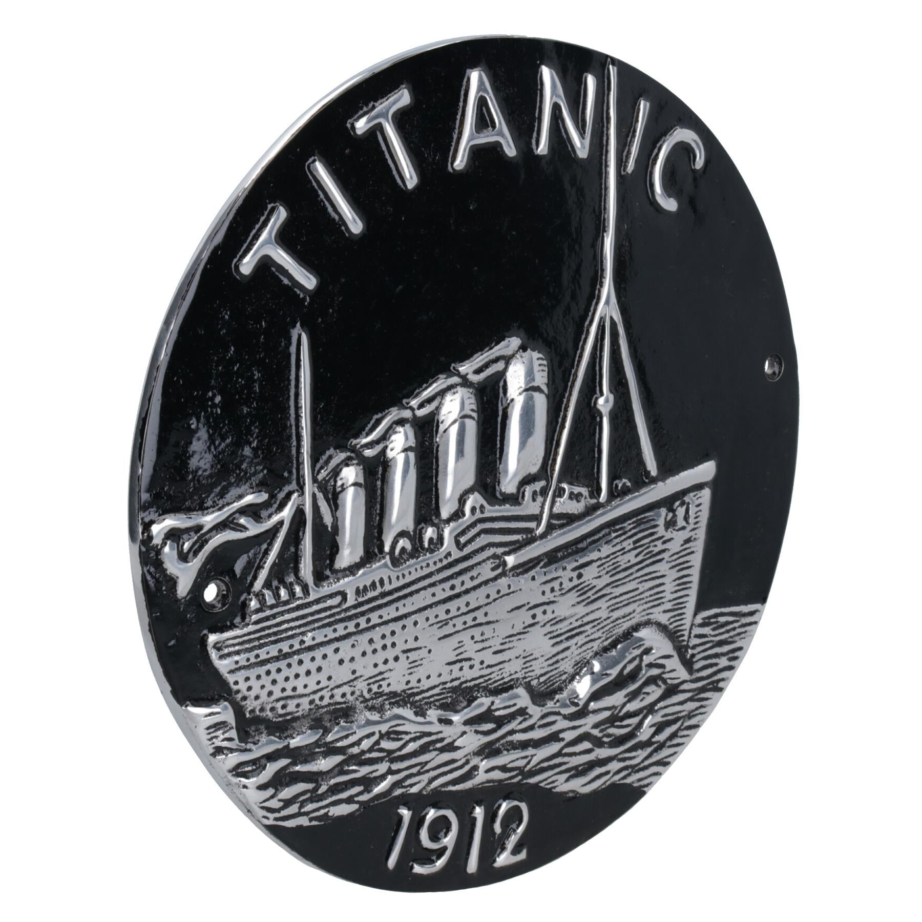 Titanic Aluminium Schild Plakette Tür Wand Haus Tor Garten Kreuzfahrtschiff Boot