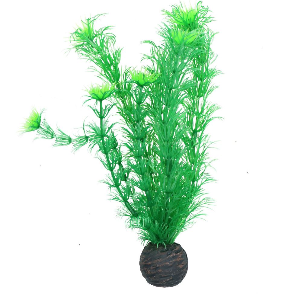 Aquatic Aquarium Fish Tank Self Sinking Medium Middle Silk Plant H-20cm (No4)