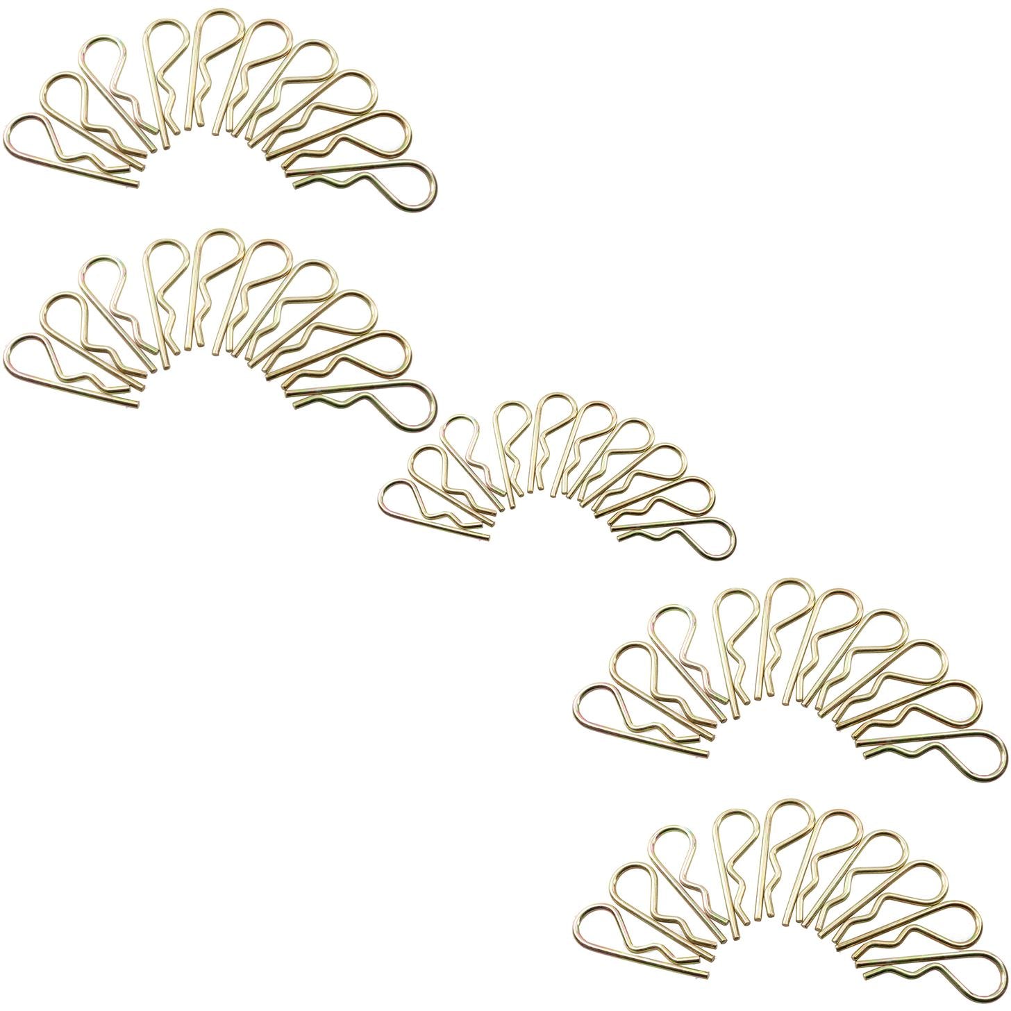 5mm R Clips Hair Pin Hitch Lynch Cotter Fasteners Zinc Plated Steel 50 Pack