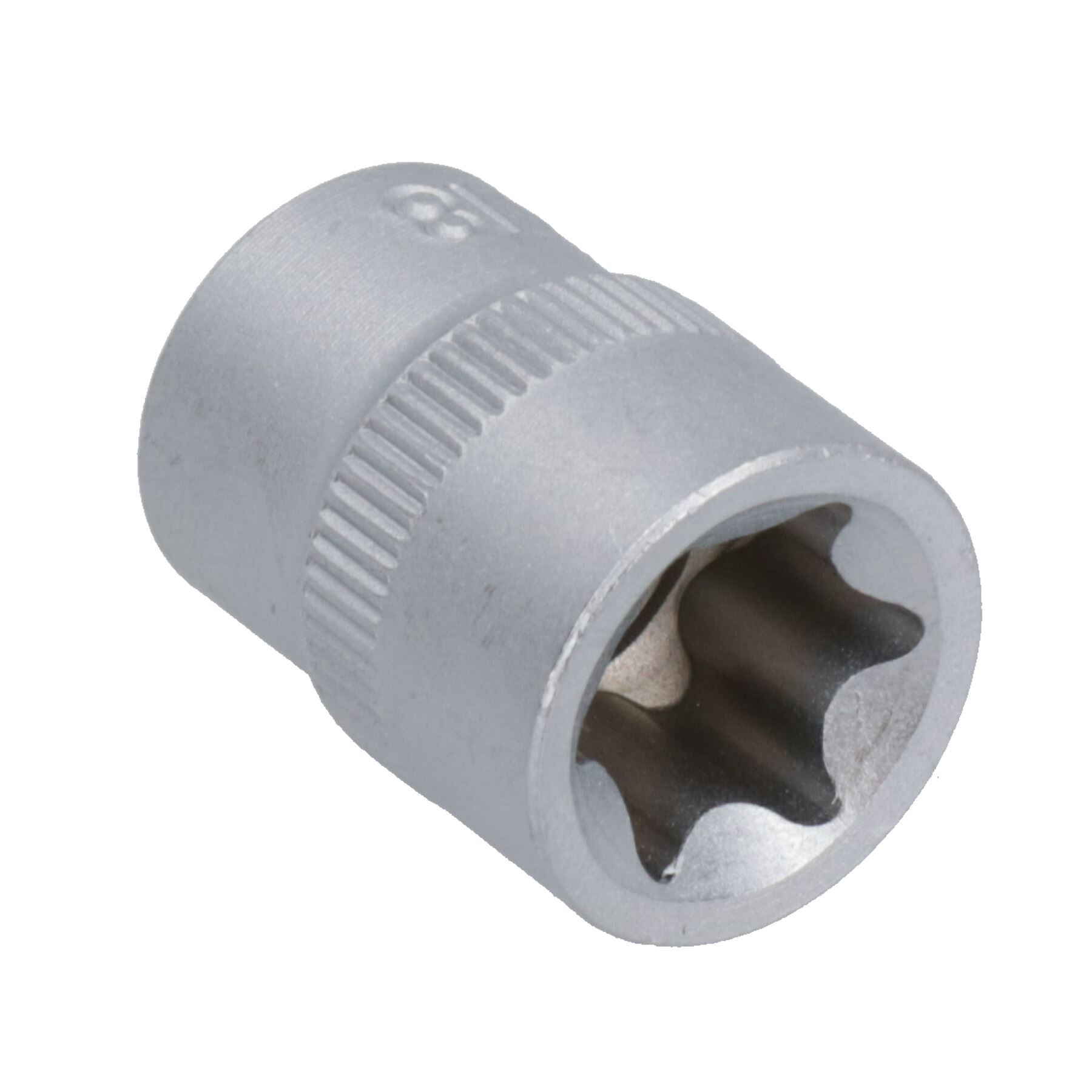 Innen-Torx-Steckschlüssel, flach, Stern E, 1/4" + 3/8" Antrieb, E4 – E18, 10-teiliger Satz