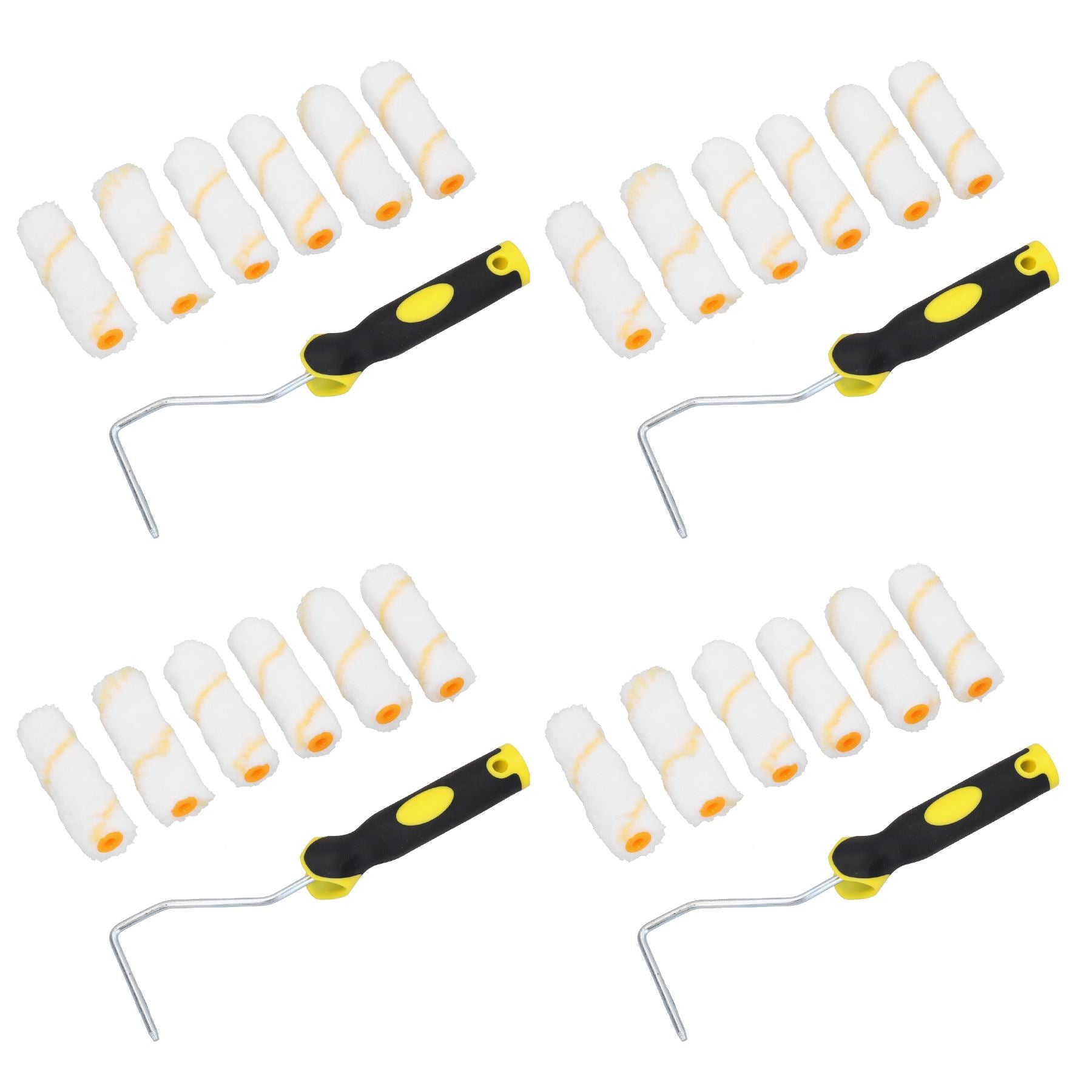 Ensemble de mini rouleaux et manchons de 4 po pour peintures à émulsion brillantes, peinture et décoration