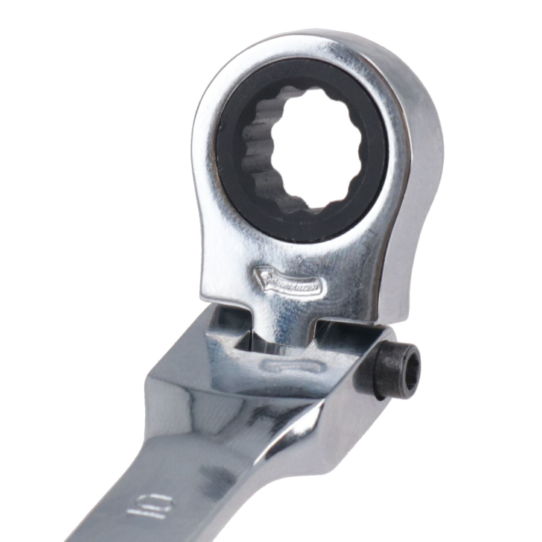 Clé à cliquet à tête flexible de 10 mm, tête verrouillable, 72 dents, bi-hexagonale