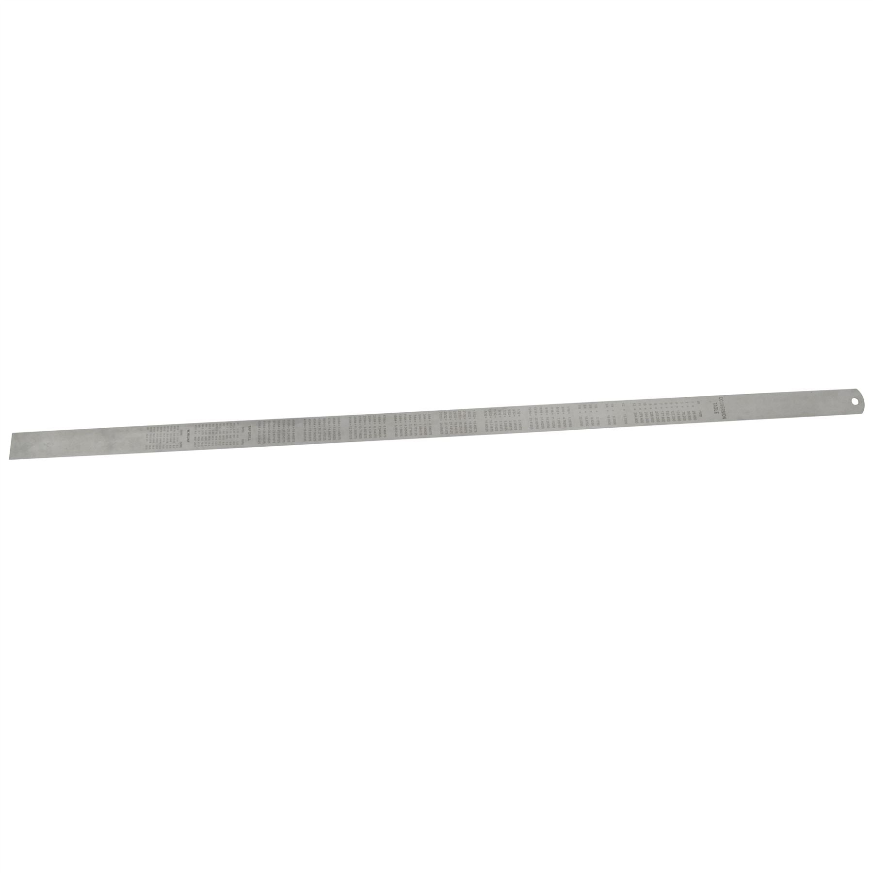 Grande règle en acier inoxydable 1 m / 40 pouces Tableau de conversion métrique / impérial TE597