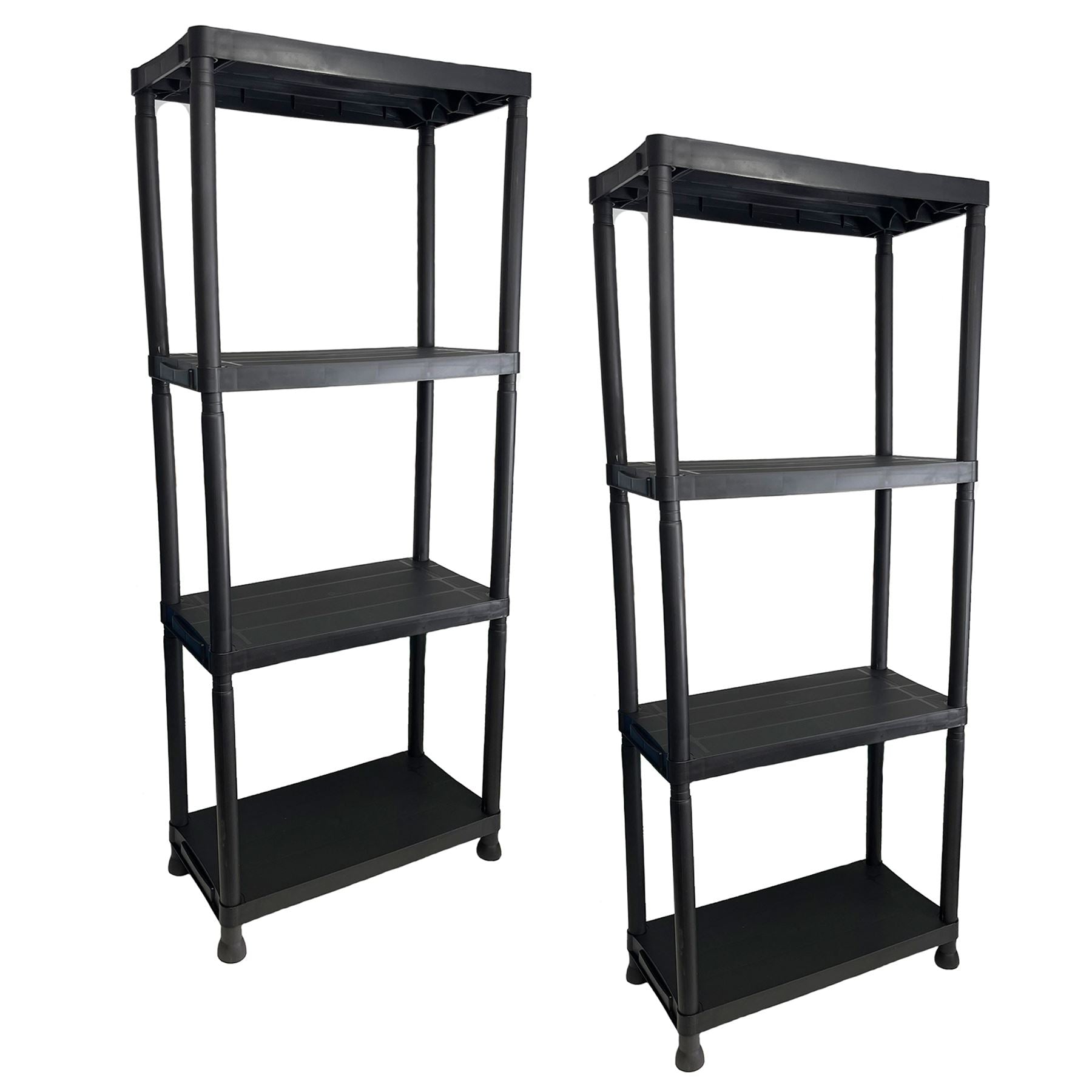 Étagère en plastique robuste à 4 niveaux pour le rangement du bureau à domicile 131 x 61 x 30 cm