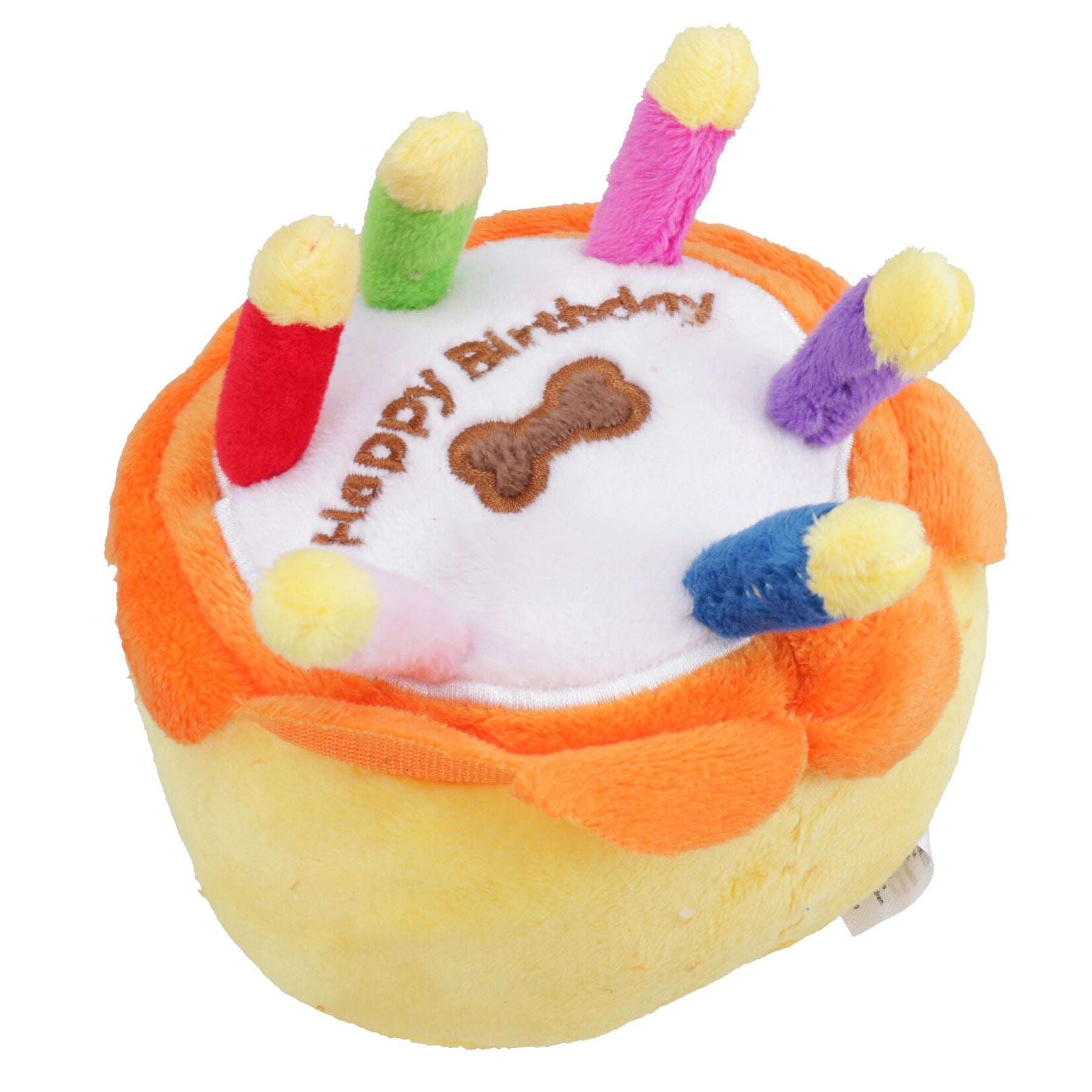 Jouet en peluche super doux et couineur pour petit gâteau d'anniversaire pour chien et chiot, cadeau d'anniversaire