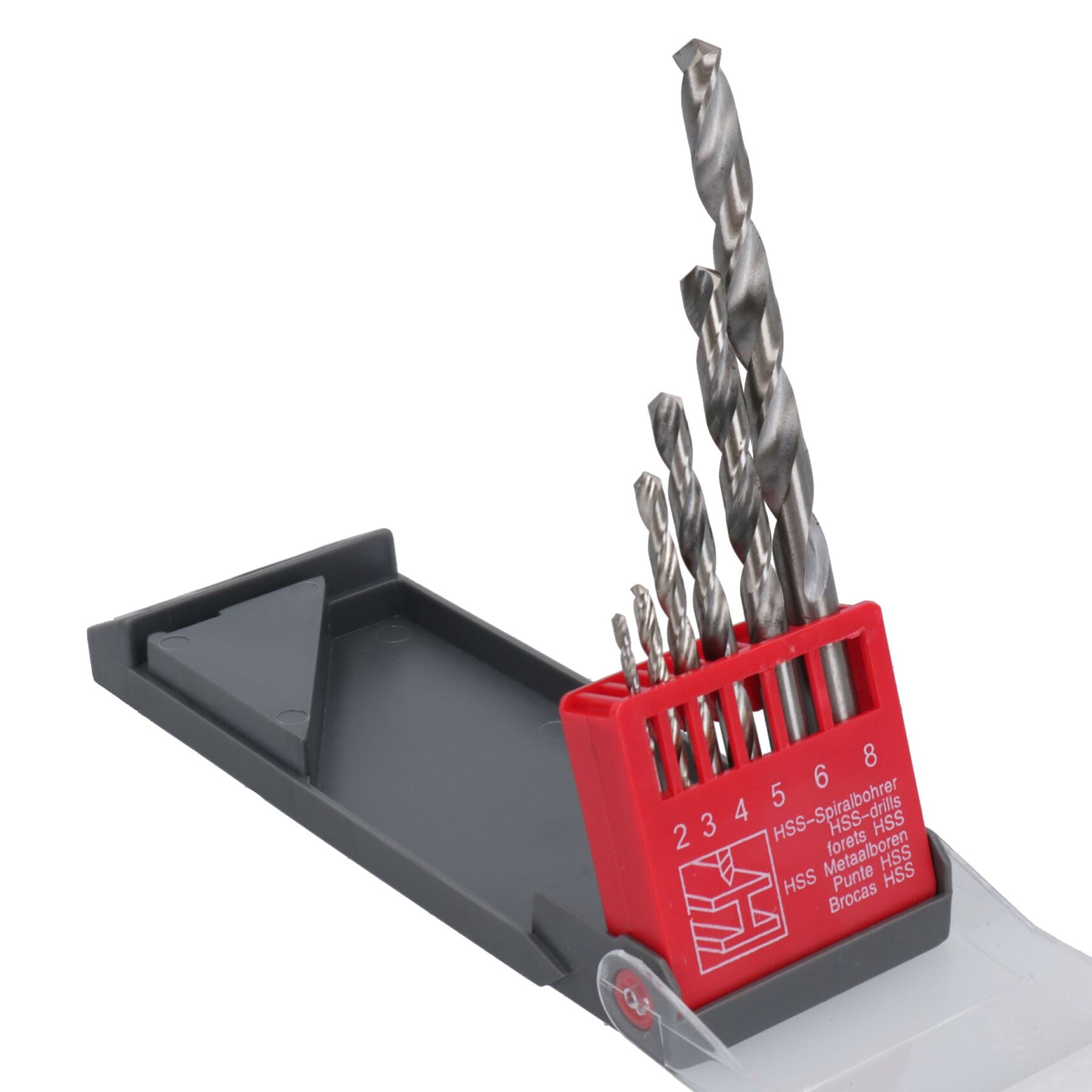 6-teiliges HSS-G-Bohrer-Set mit metrischen Schlitzbohrern für Metall, Kunststoff und Kupfer, 2–8 mm
