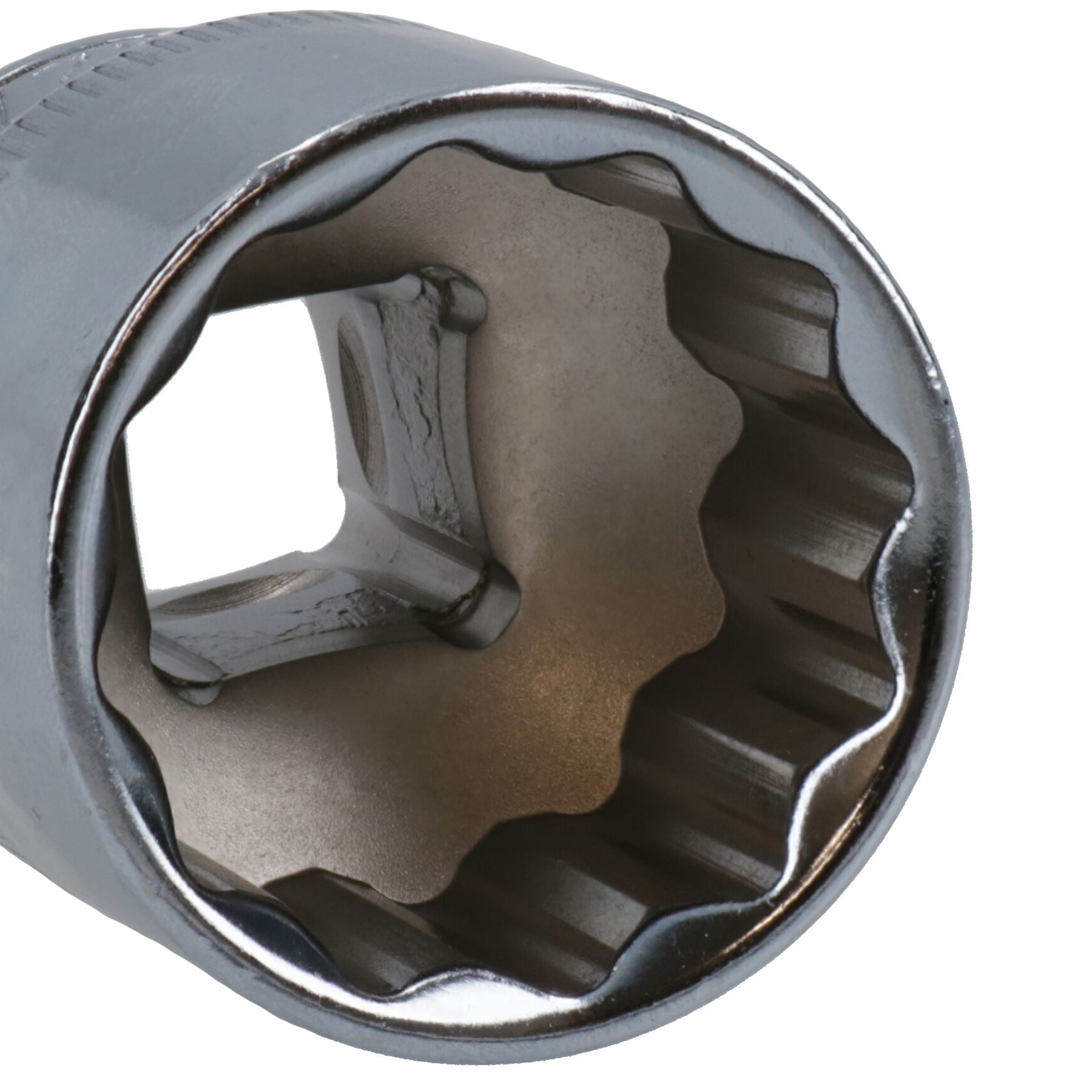 1/2in Drive Shallow Metric MM Socket 12 Sided Bi-Hex with Knurled Ring