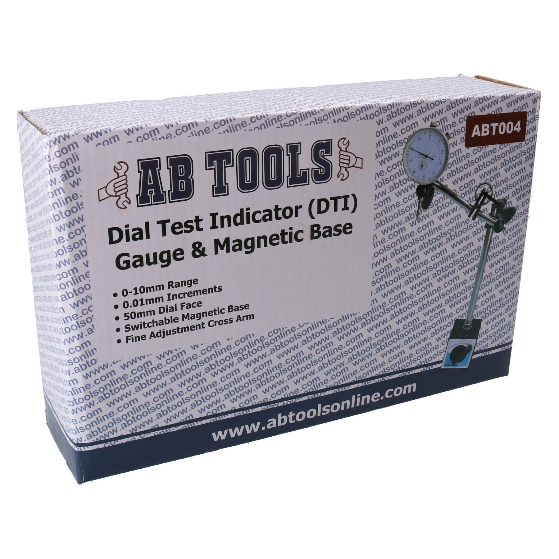 Indicateur de test à cadran Jauge DTI et support de base magnétique Jauge d'horloge extra longue