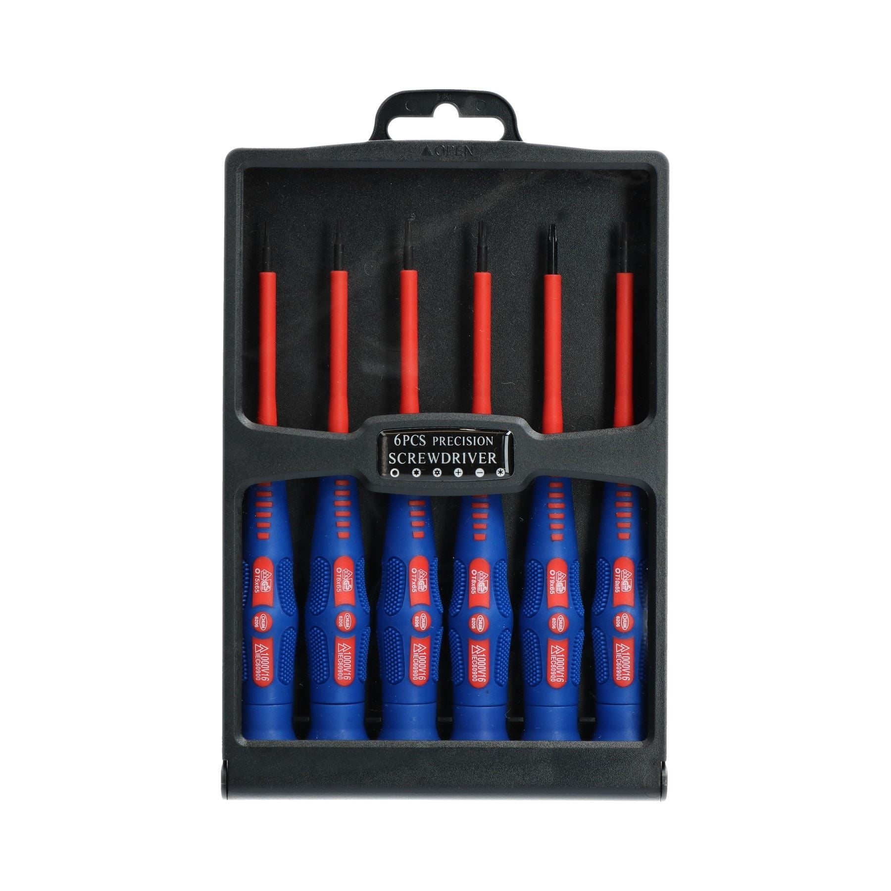 Jeu de tournevis Torx Star de précision VDE pour électriciens T5 - T10, kit de 6 pièces