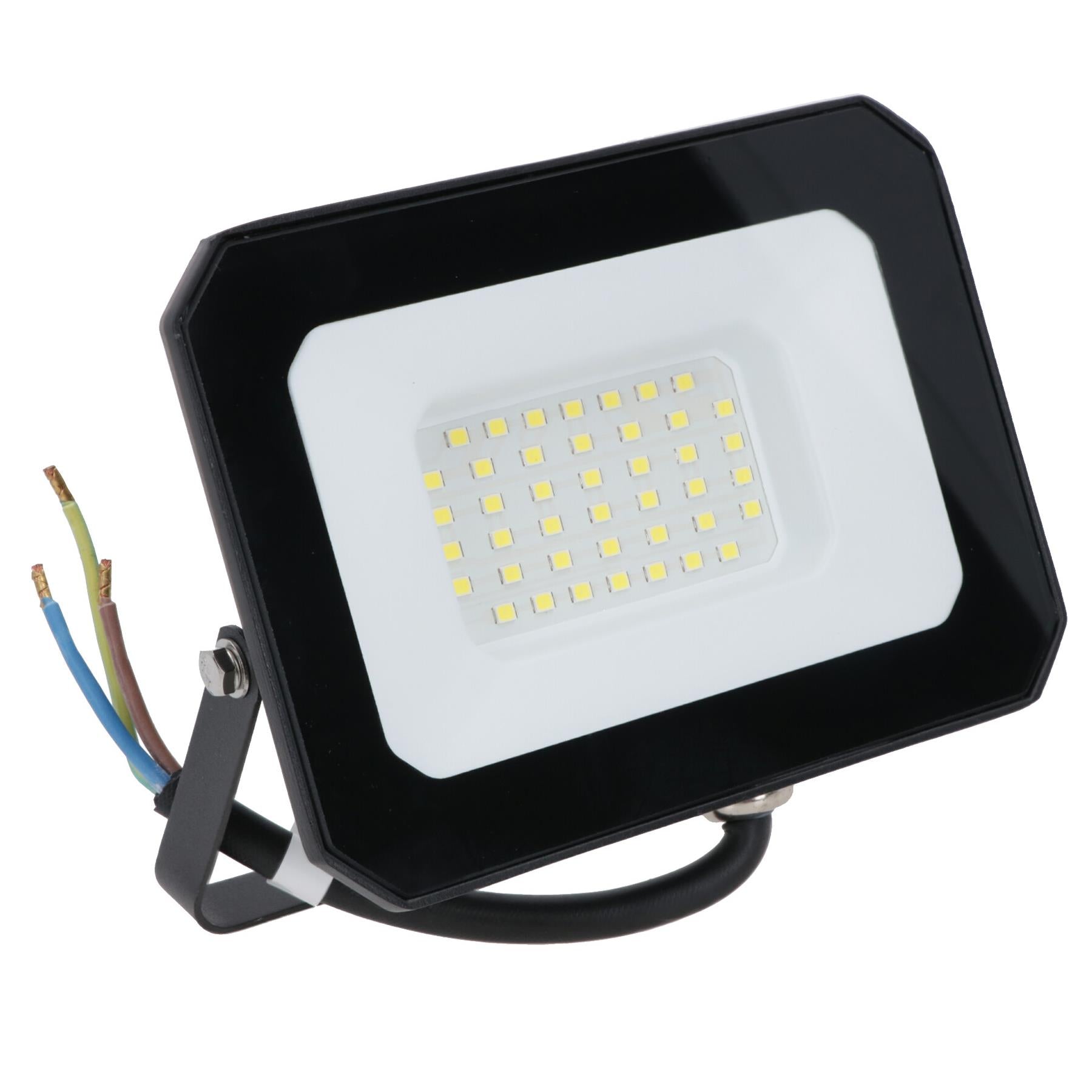 30 Watt LED Mini Floodlight Garden Lighting 2400 Lumens IP65 + Bracket