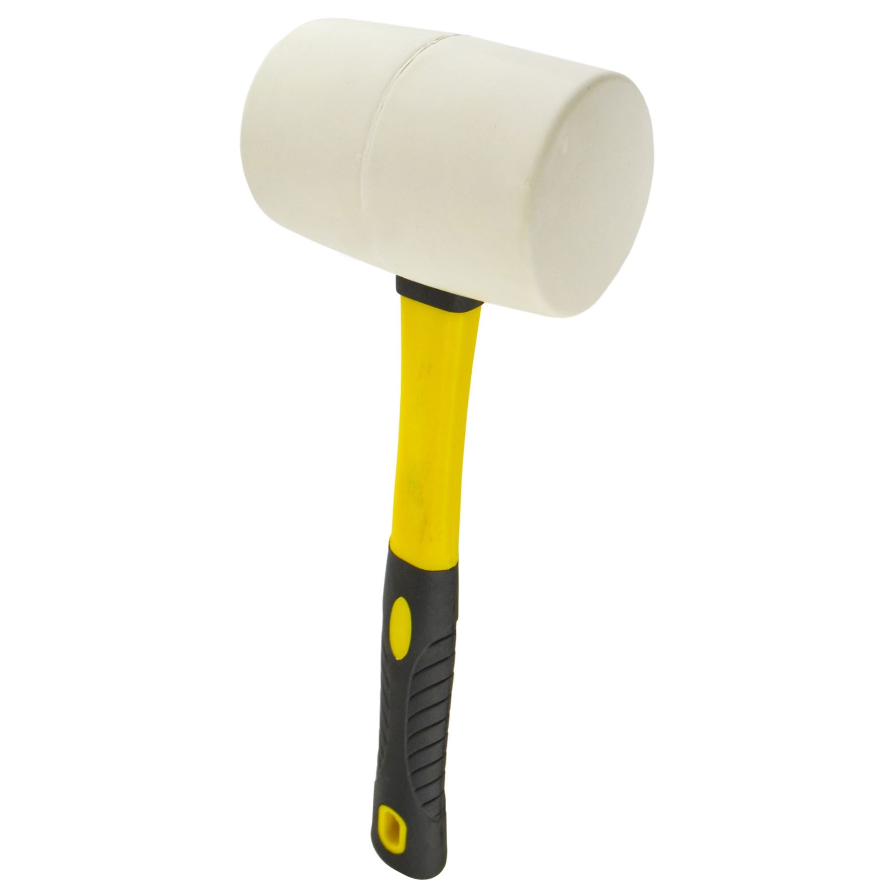 32oz White Rubber Mallet 70% Fibreglass Handle Hammer Non Marking TE869