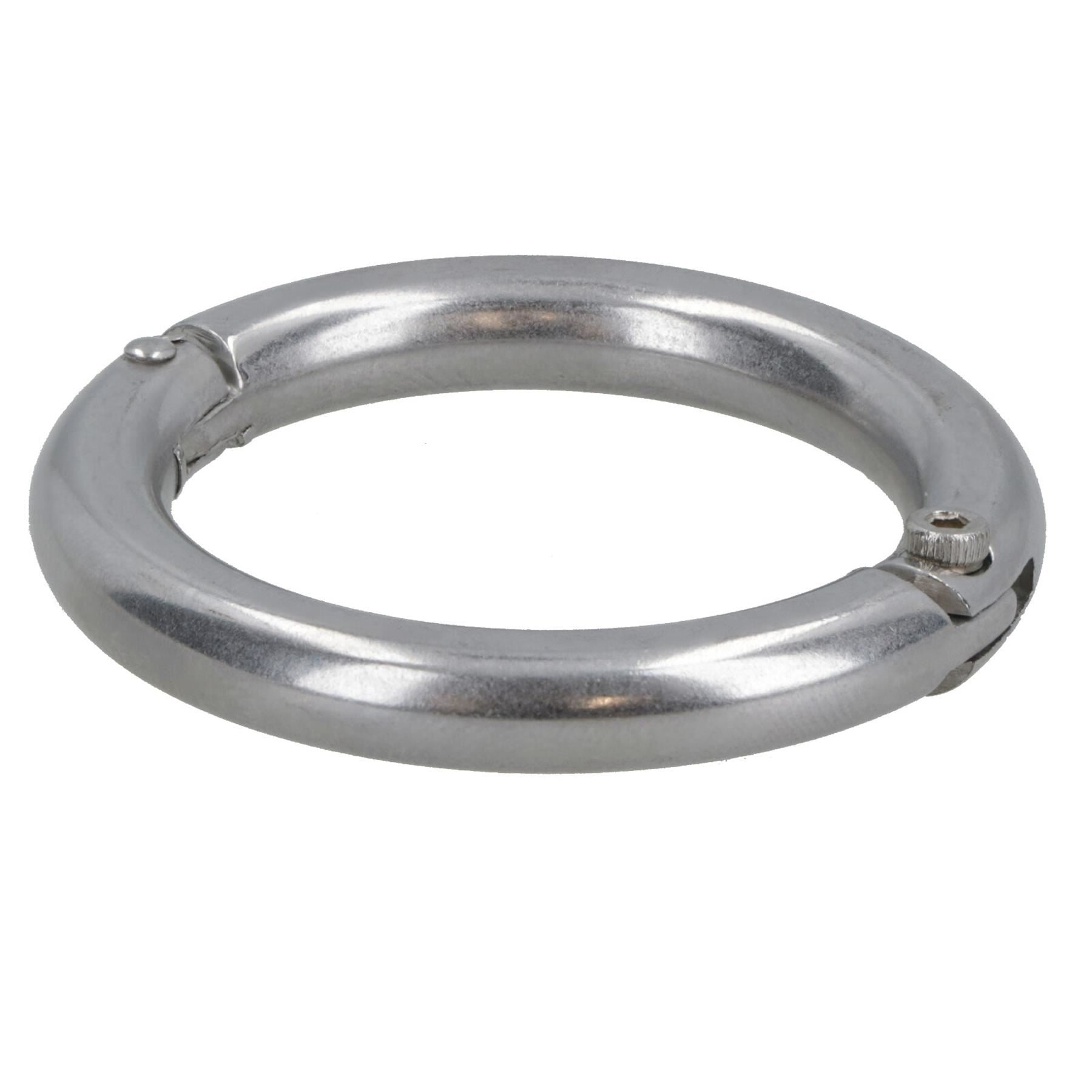6mm Lockable Split Round Ring Shackle 316 Stainless Steel Splitring