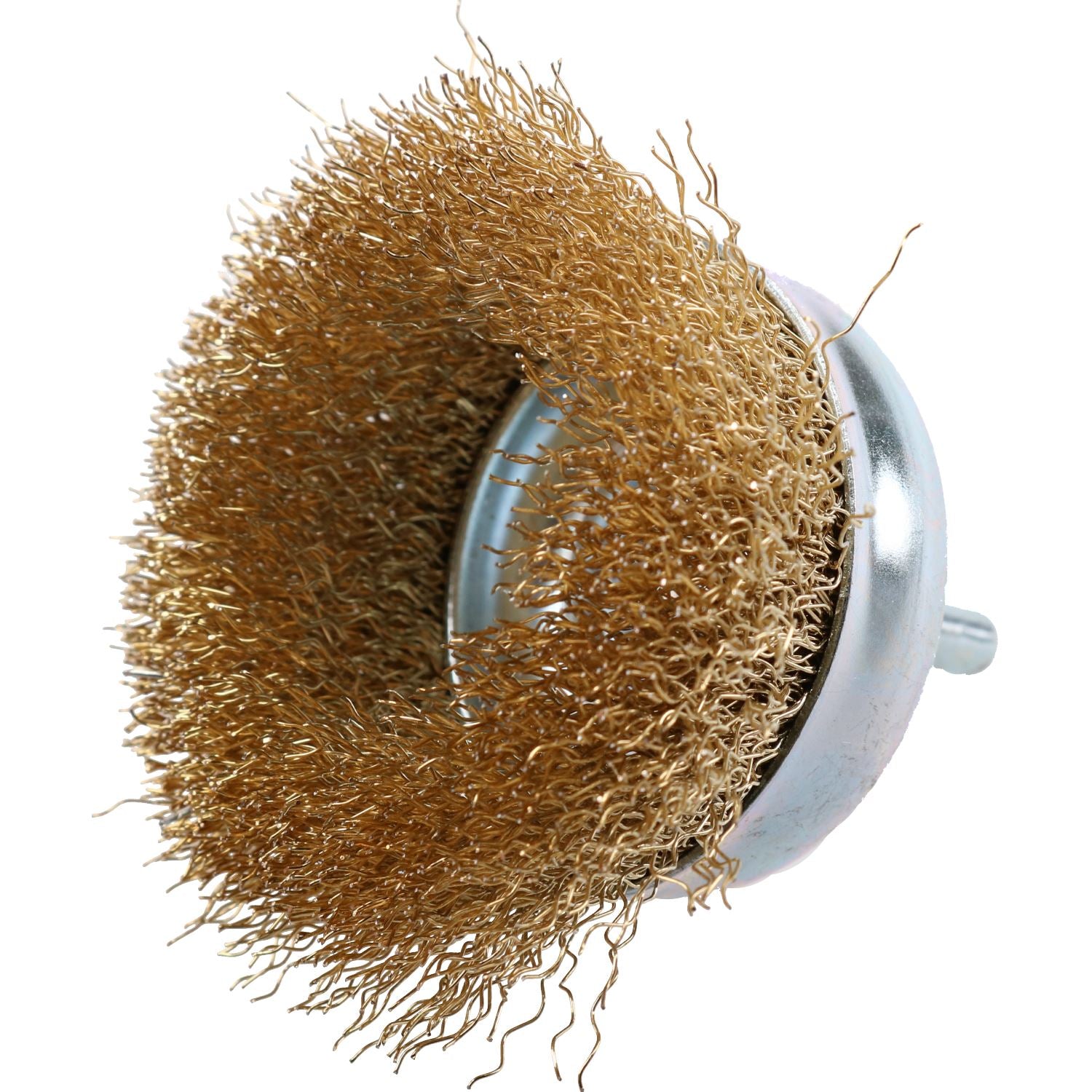 Brosse coupelle en fil d'acier 50 mm/75 mm pour perceuses, revêtement en laiton, décapant pour peinture antirouille