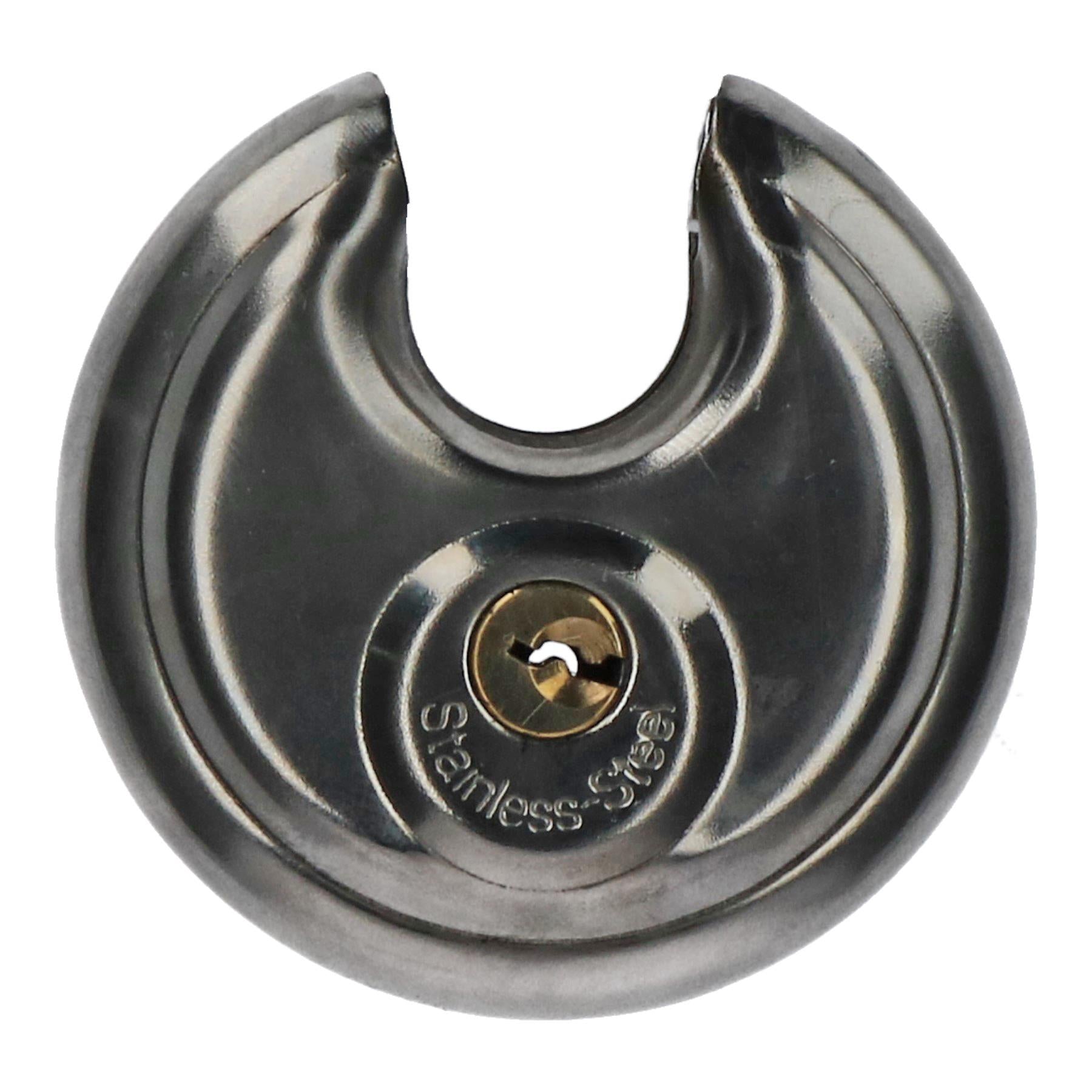 70mm Disc Padlock Security Shed Gate Lock Round Circle Steel Brass Lock