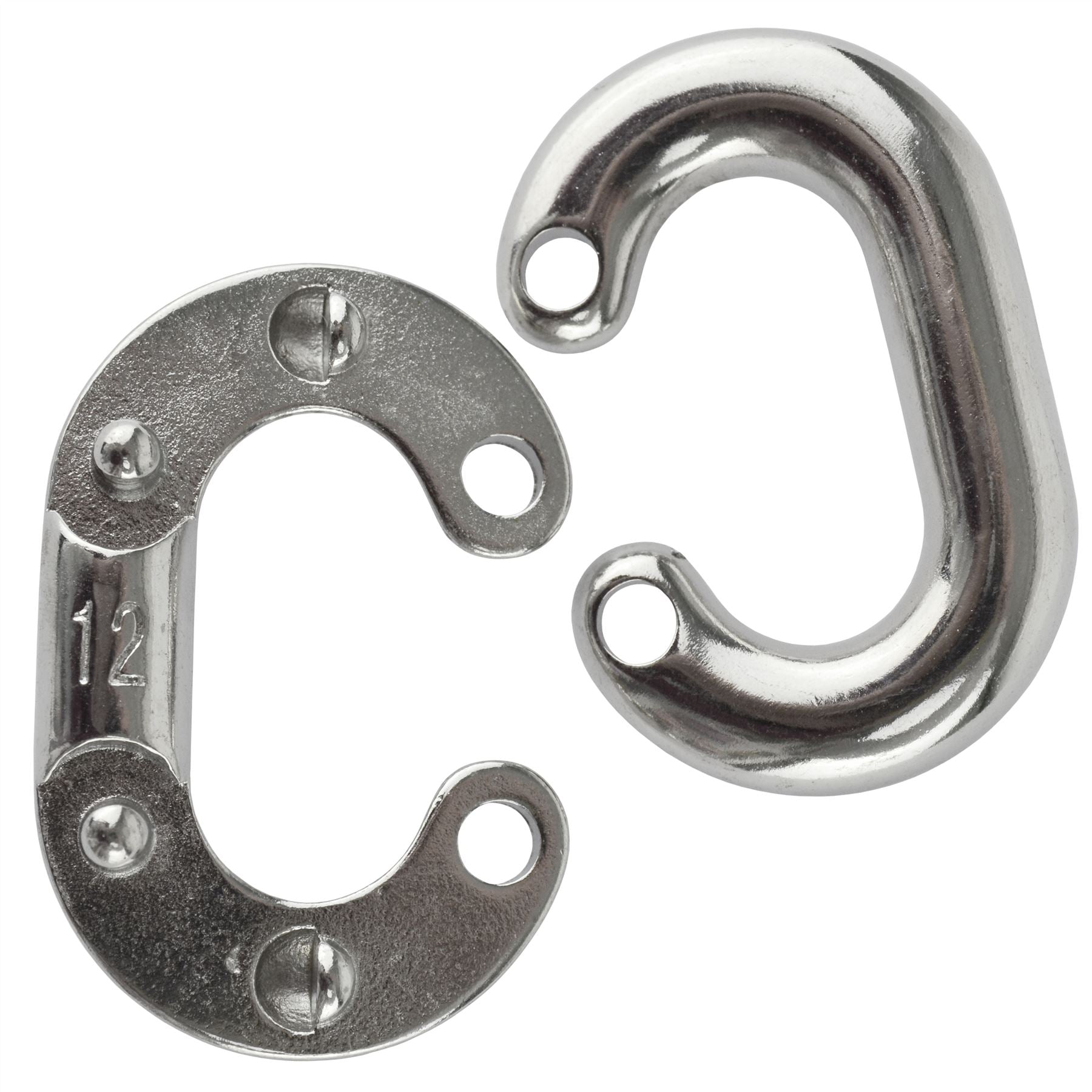Chain Connecting Link 12mm Marine Grade Stainless Steel Split Shackle