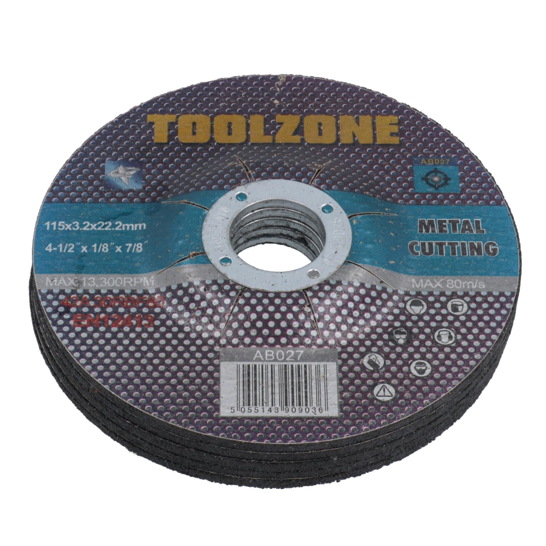 Metallschneiden, Schleifen, 115 mm / 4-1/2 Zoll. Winkelschleifscheiben für Stahl