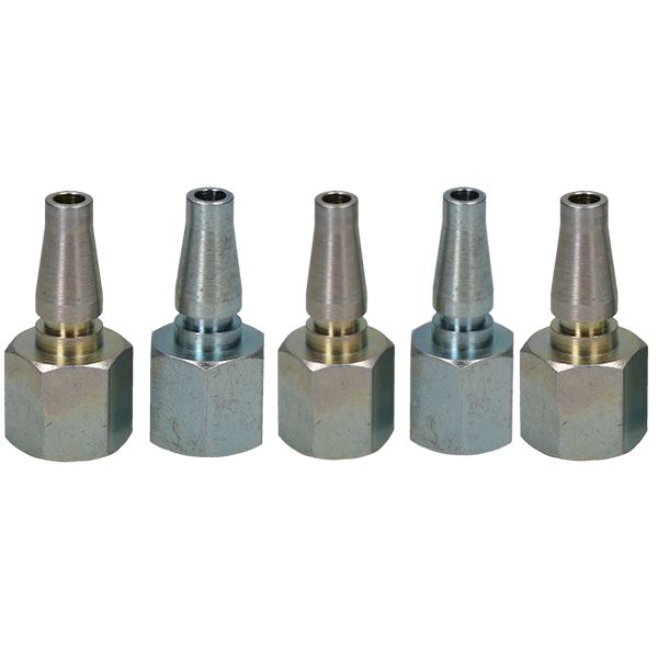 Lot de 5 tuyaux d'air à filetage femelle BSP 1/4" avec raccord mâle Schrader Profile 17