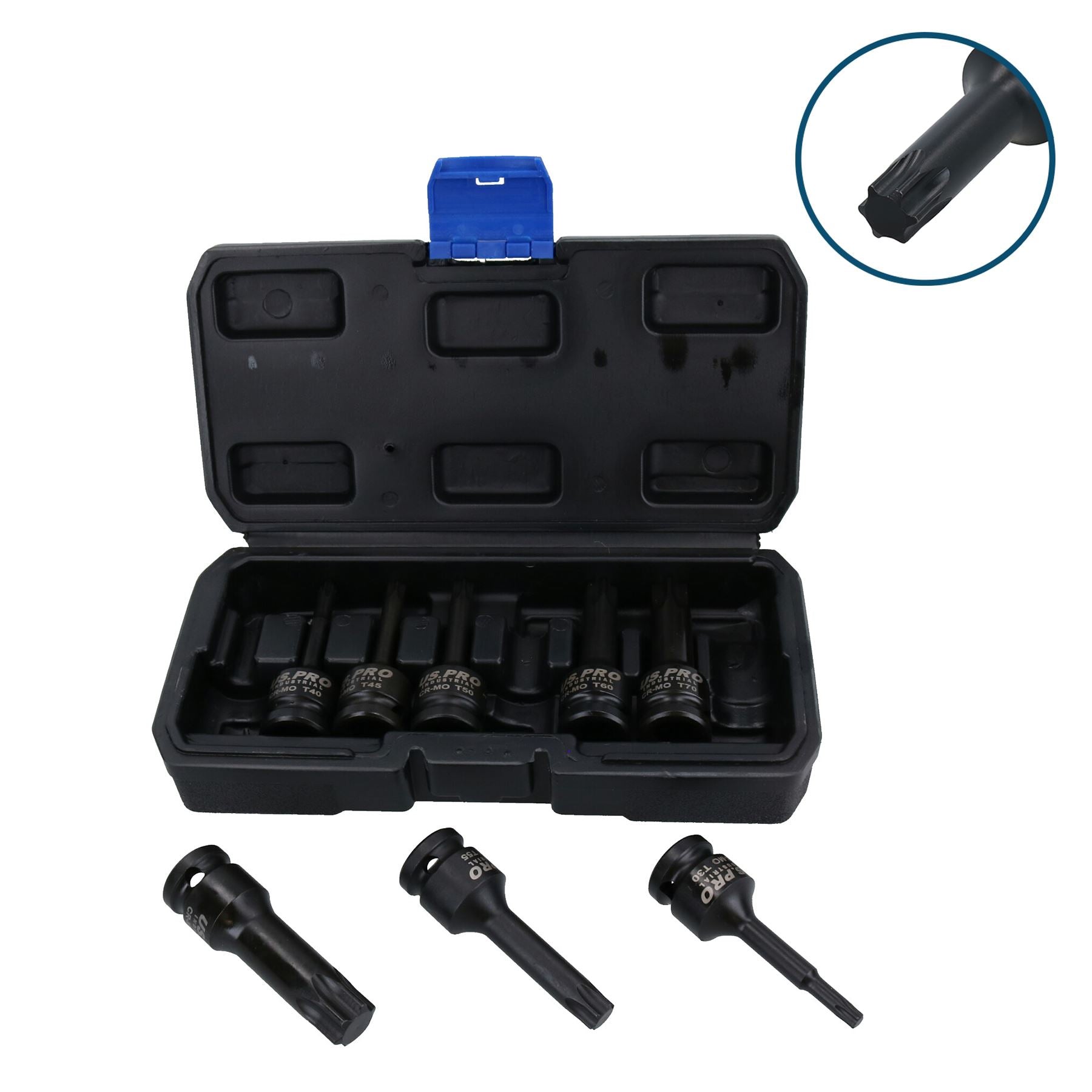 Douilles à chocs Torx Star Allen Hex 1/2 po peu profondes et profondes 4 – 19 mm T20 – T70